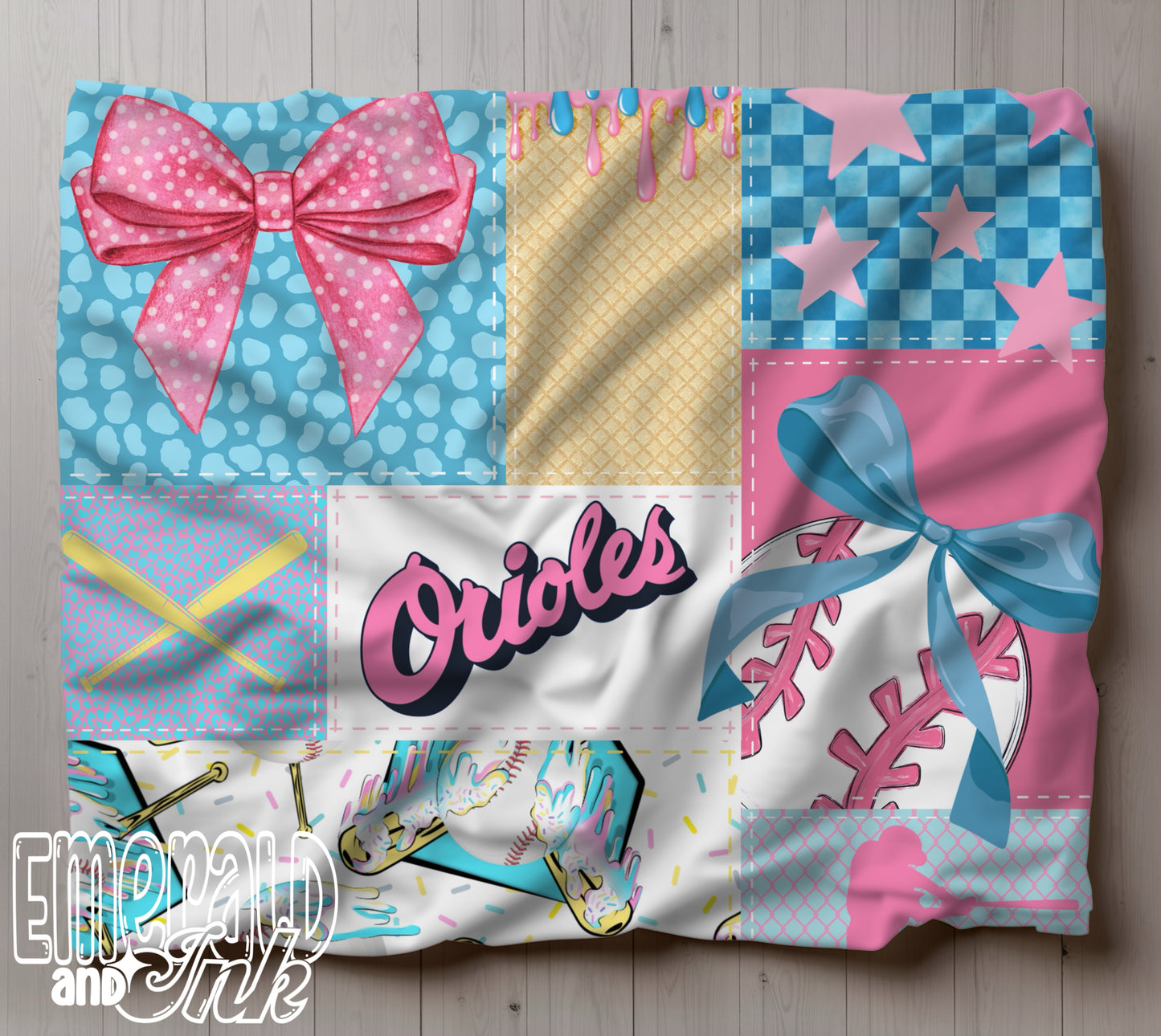 Baseball Team Drip Patchwork Digital File - Baltimore