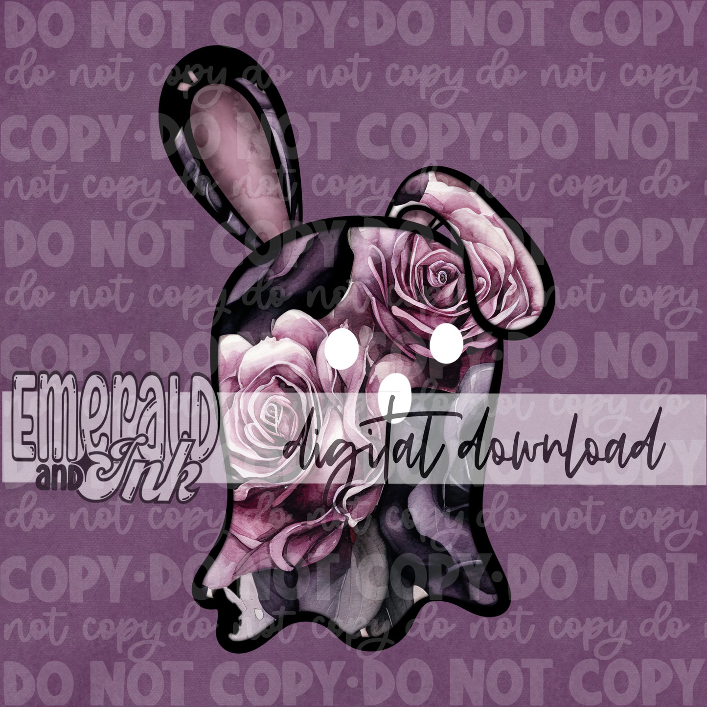 Watercolor Easter Ghost Digital Download