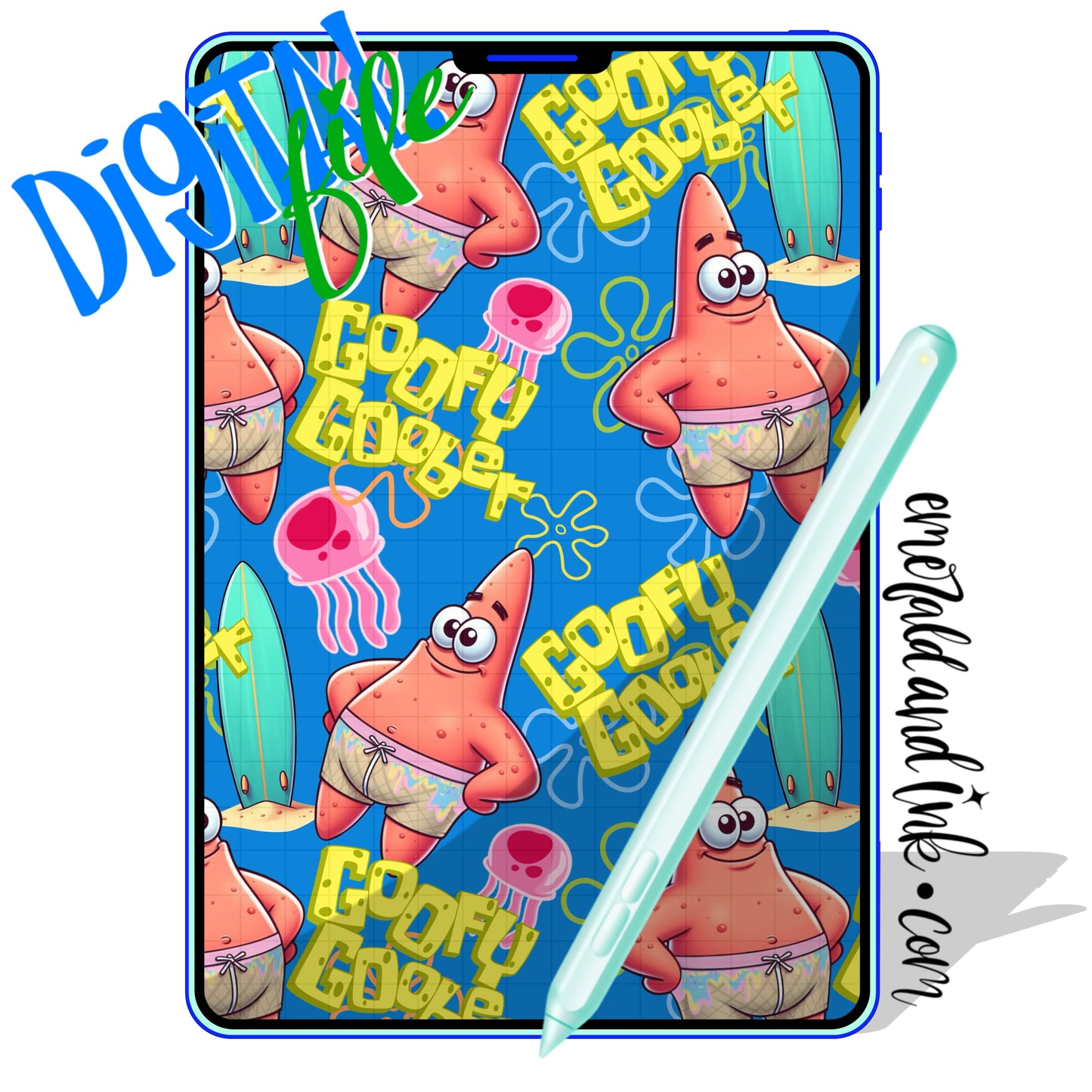 Character Goofy Surf Shop Seamless - Digital Download