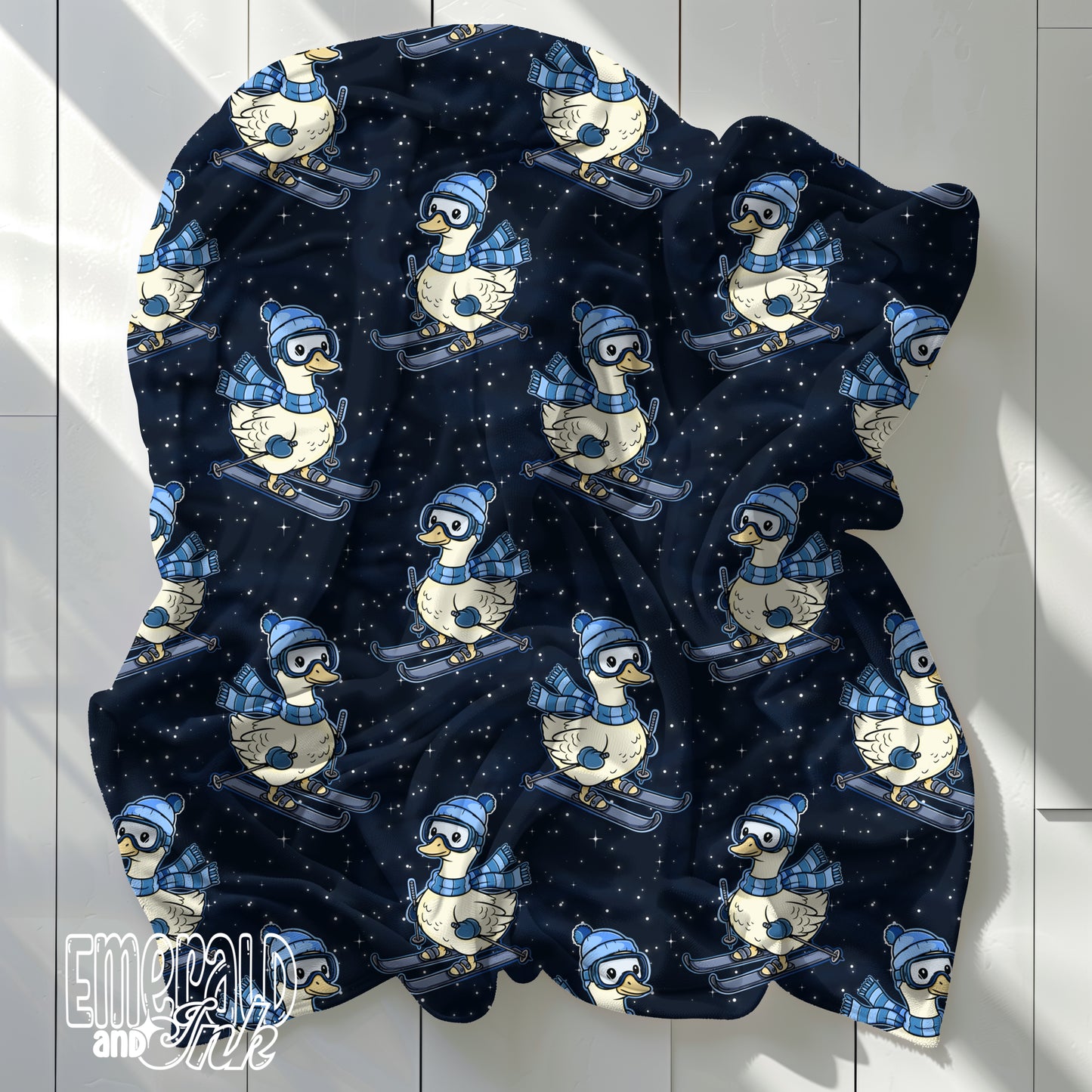 Ski Goose Seamless JPG Download