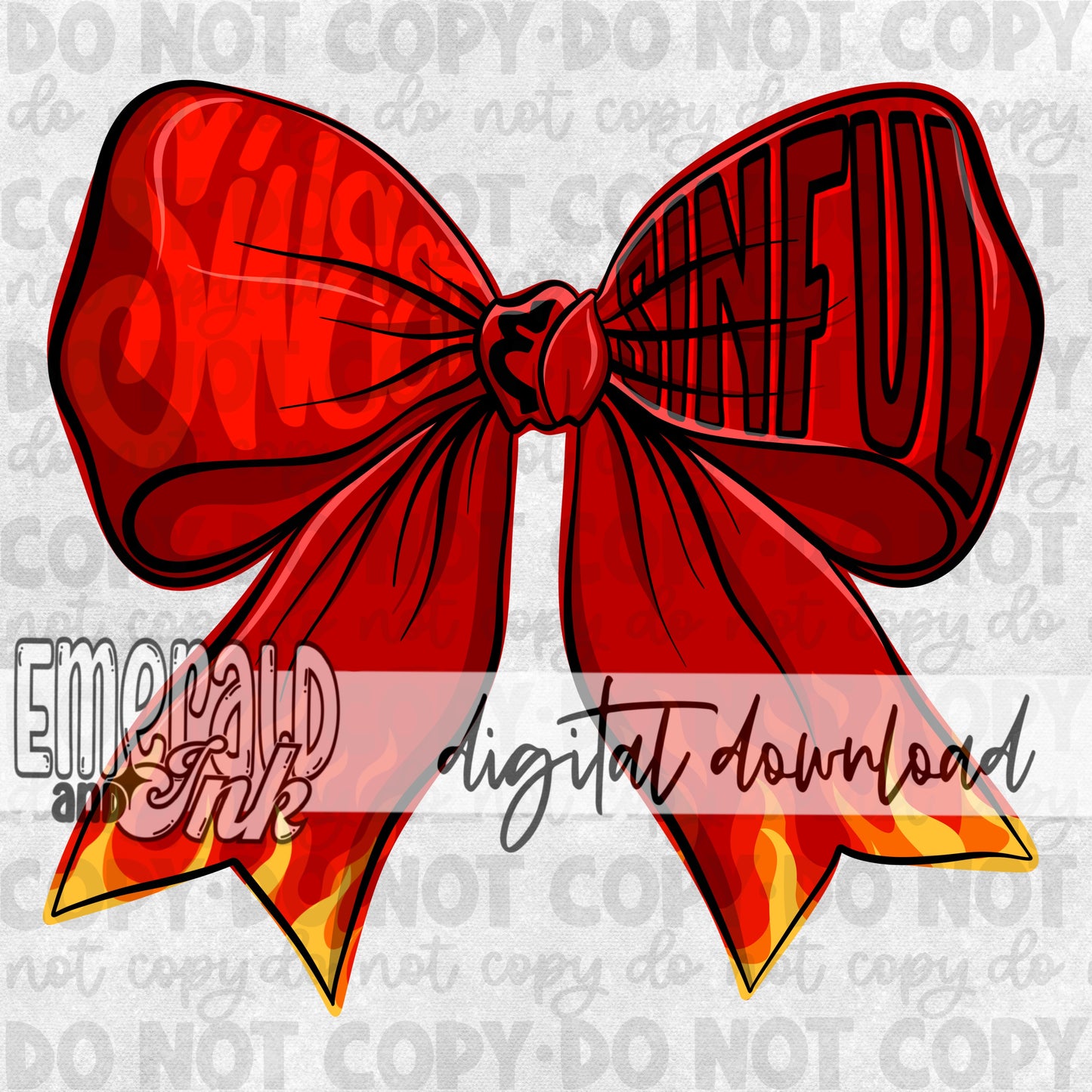 Sweet and Sinful Bow Digital Download