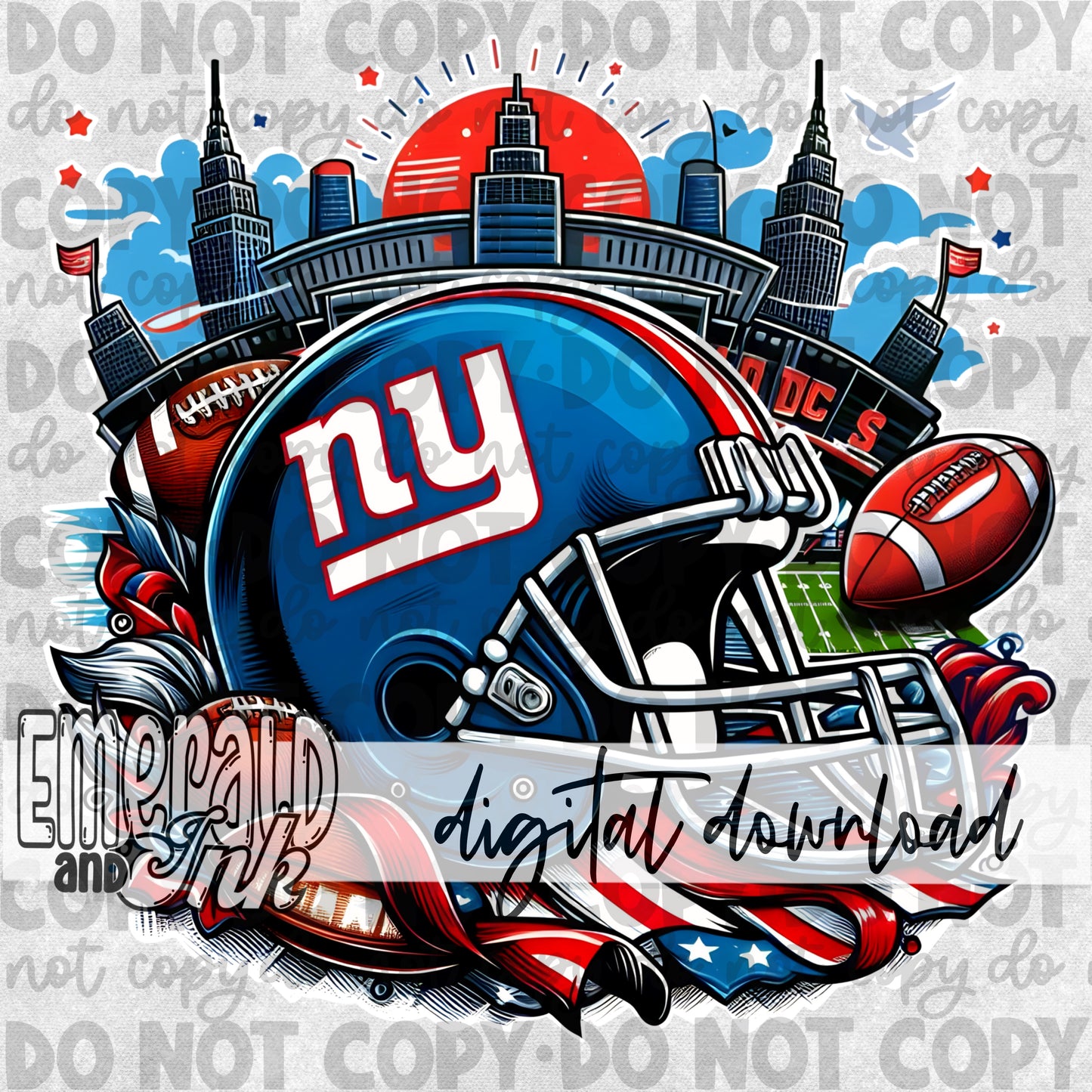 Football Stadium Digital Download - NYG