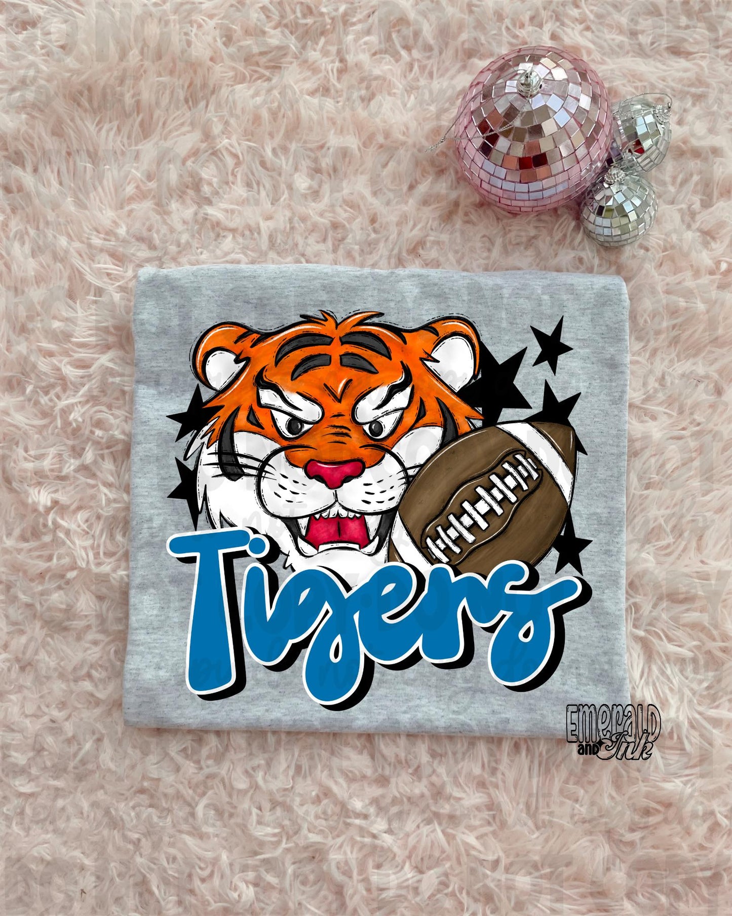 Mascot - Tigers (w/animal) - DTF Transfer - TAT 5-7 biz days