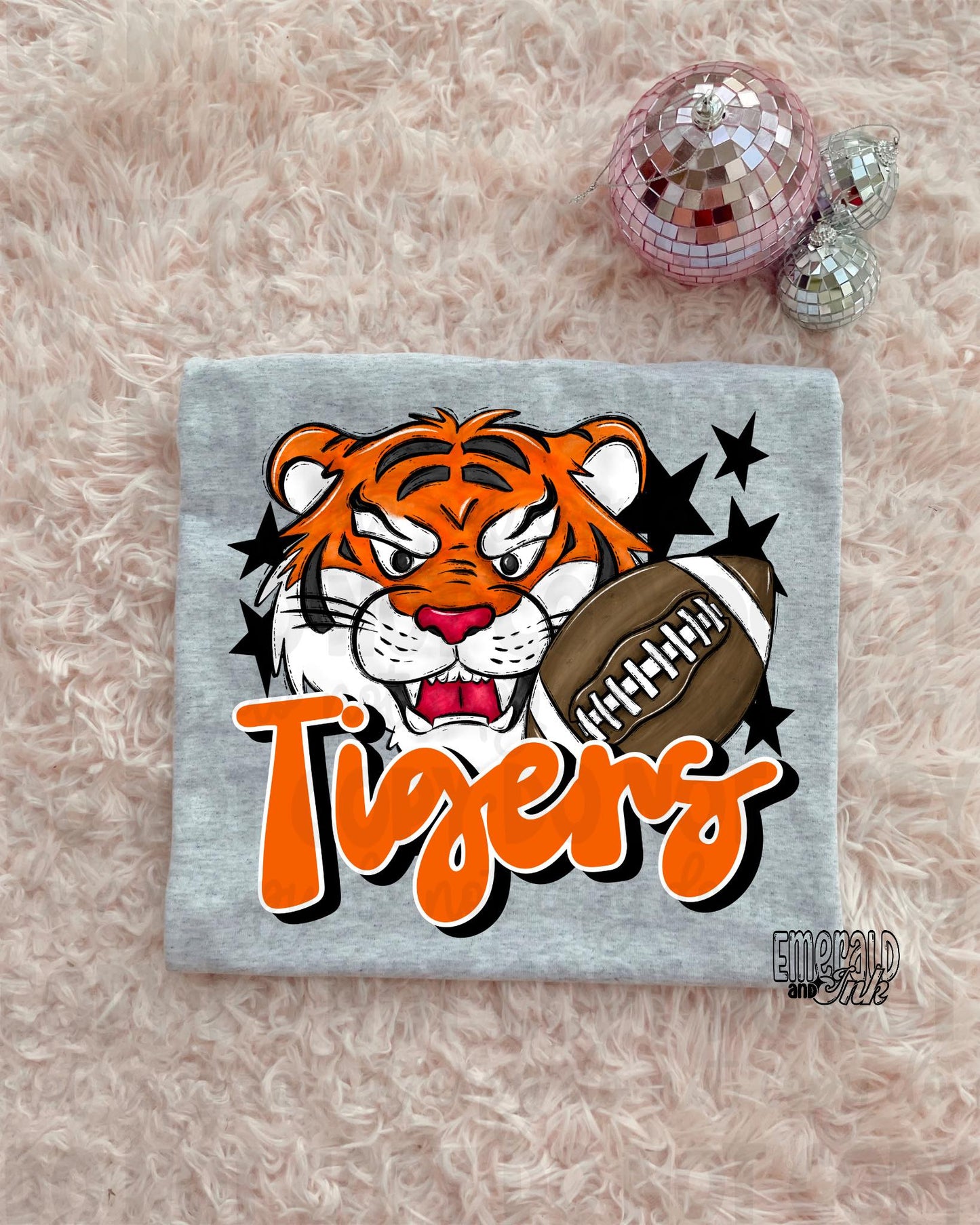 Mascot - Tigers (w/animal) - DTF Transfer - TAT 5-7 biz days