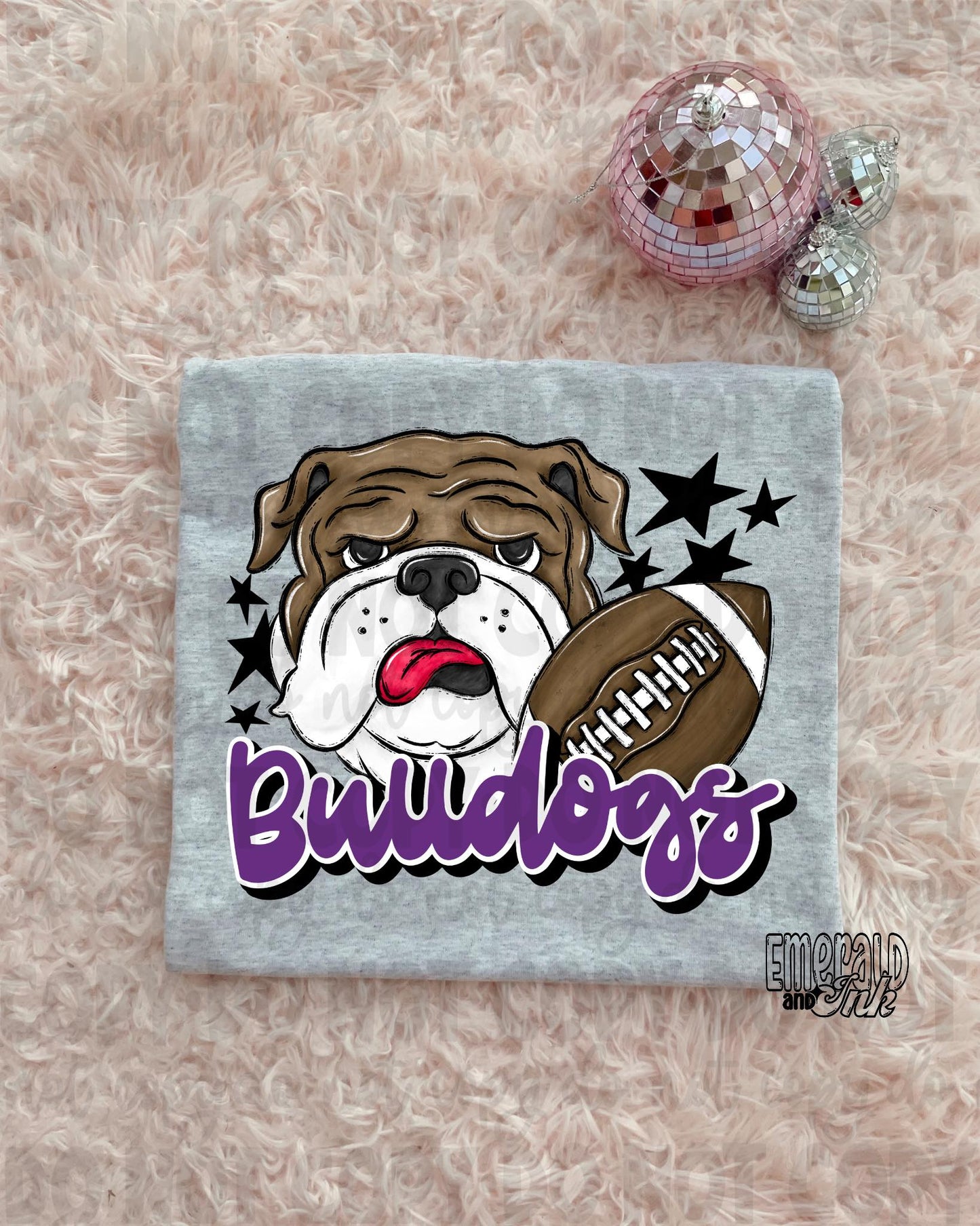 Mascot - Bulldogs (w/dog) - DTF Transfer - TAT 5-7 biz days
