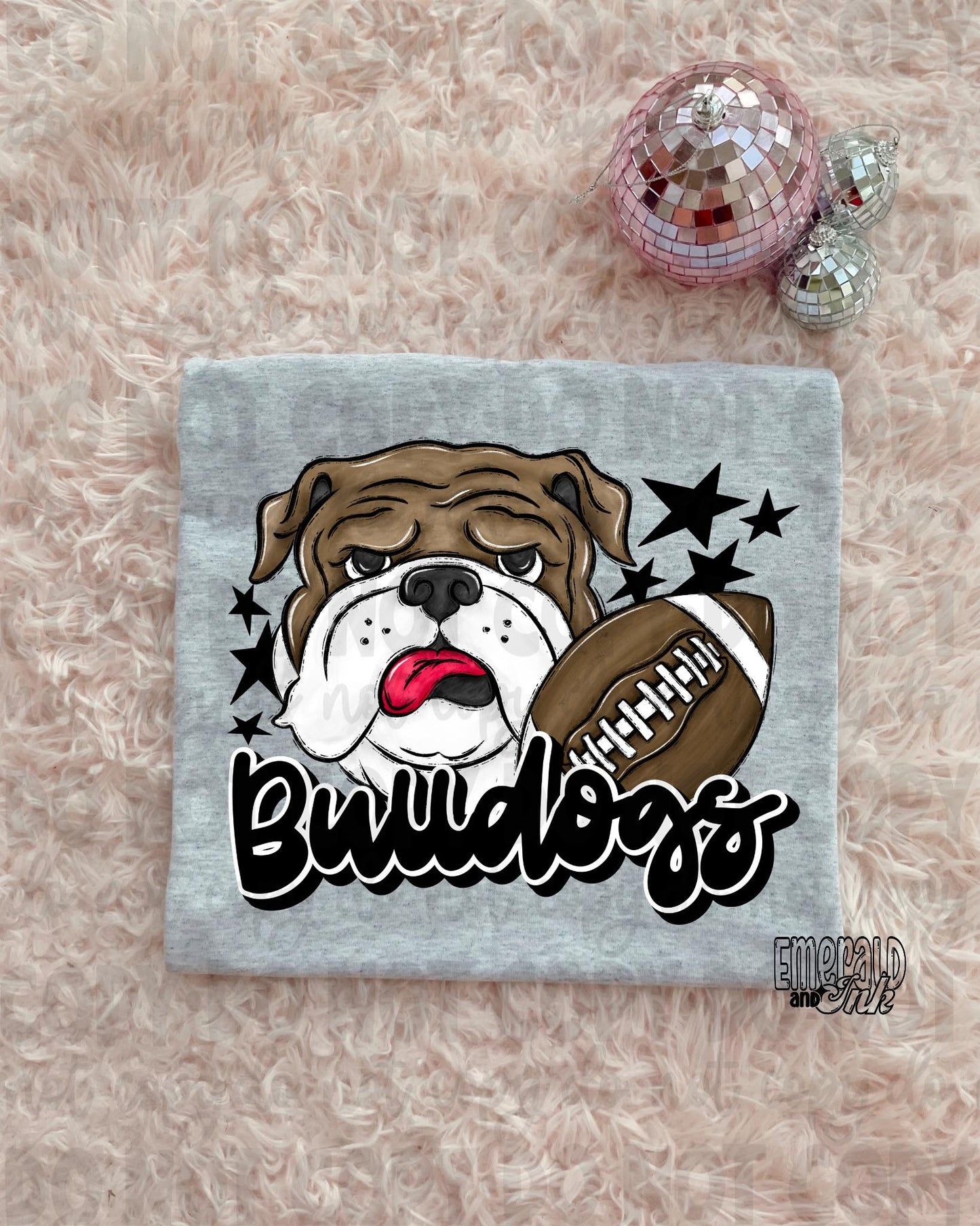 Mascot - Bulldogs (w/dog) - DTF Transfer - TAT 5-7 biz days