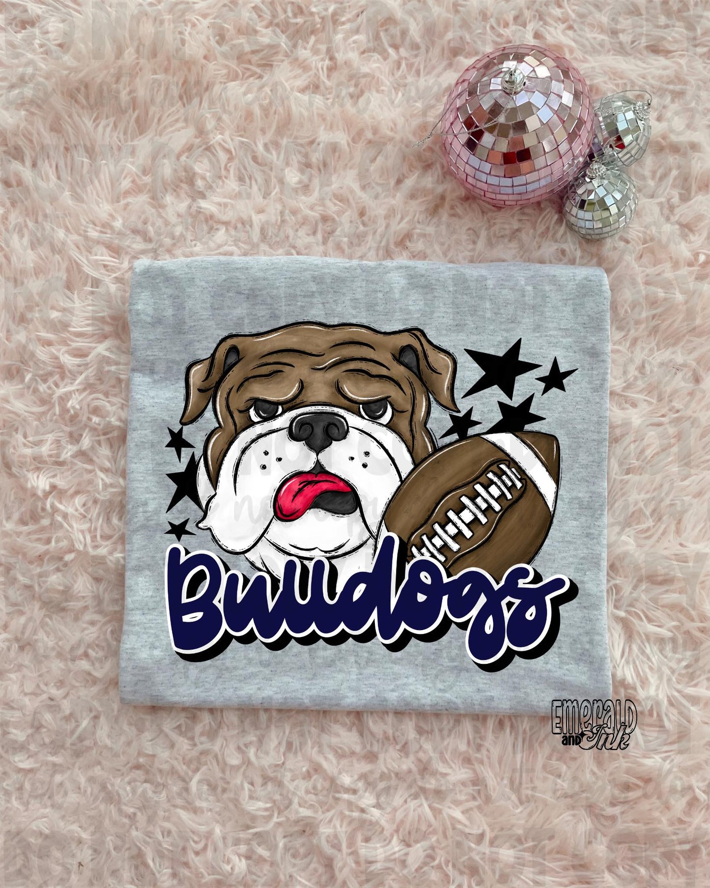 Mascot - Bulldogs (w/dog) - DTF Transfer - TAT 5-7 biz days