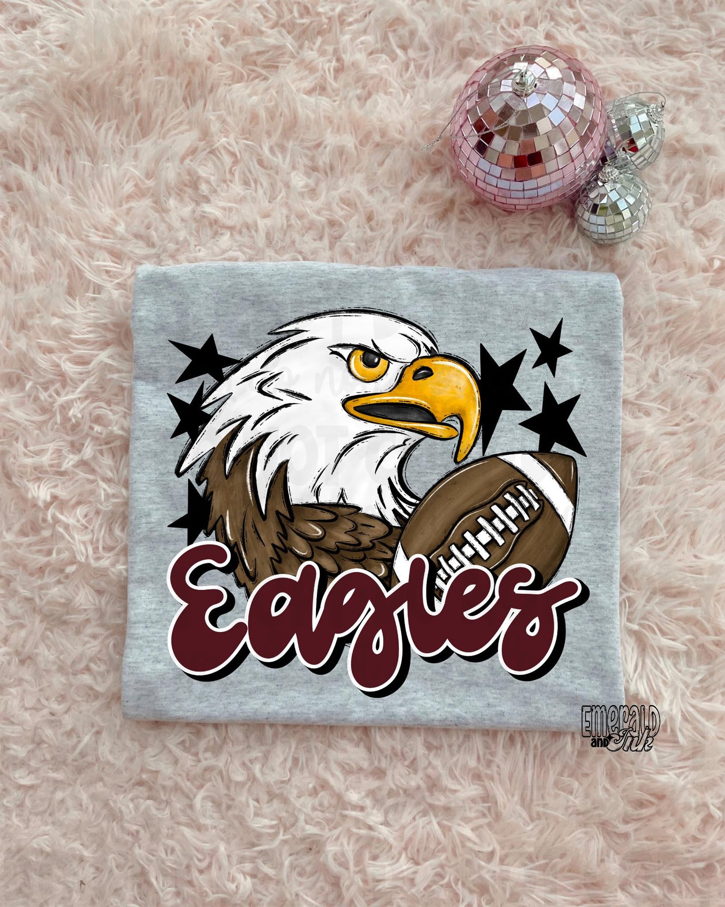 Mascot - Eagles (w/bird) - DTF Transfer - TAT 5-7 biz days