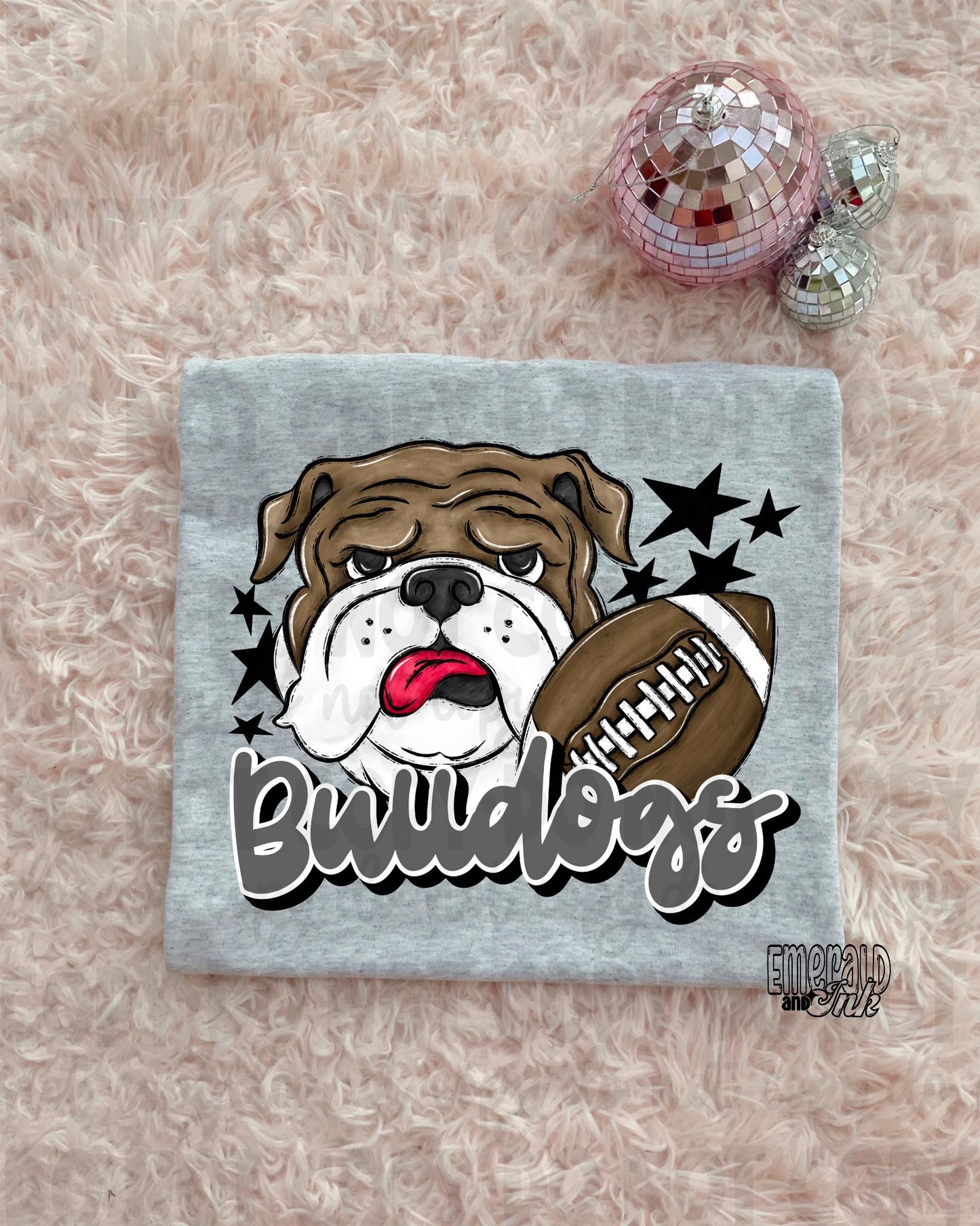 Mascot - Bulldogs (w/dog) - DTF Transfer - TAT 5-7 biz days