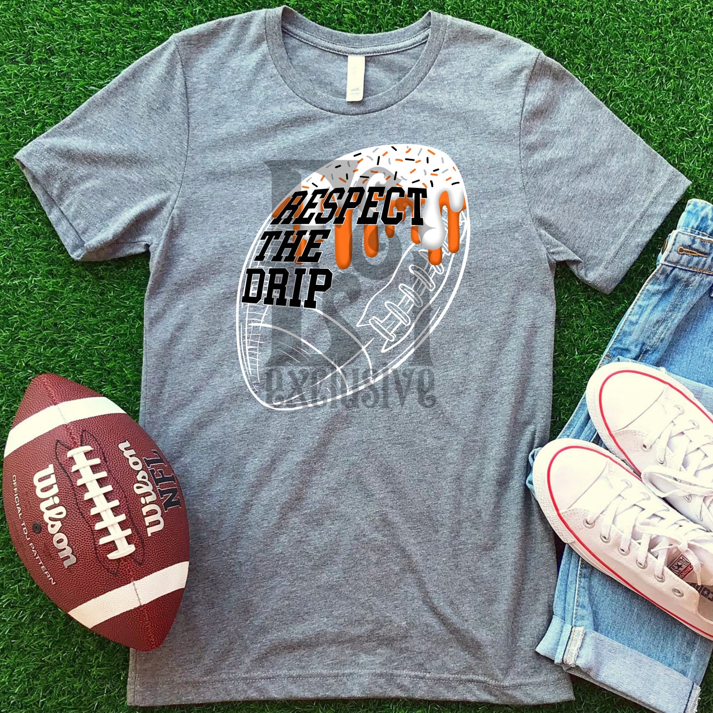 Respect The Drip Digital Download - Black/Orange Football