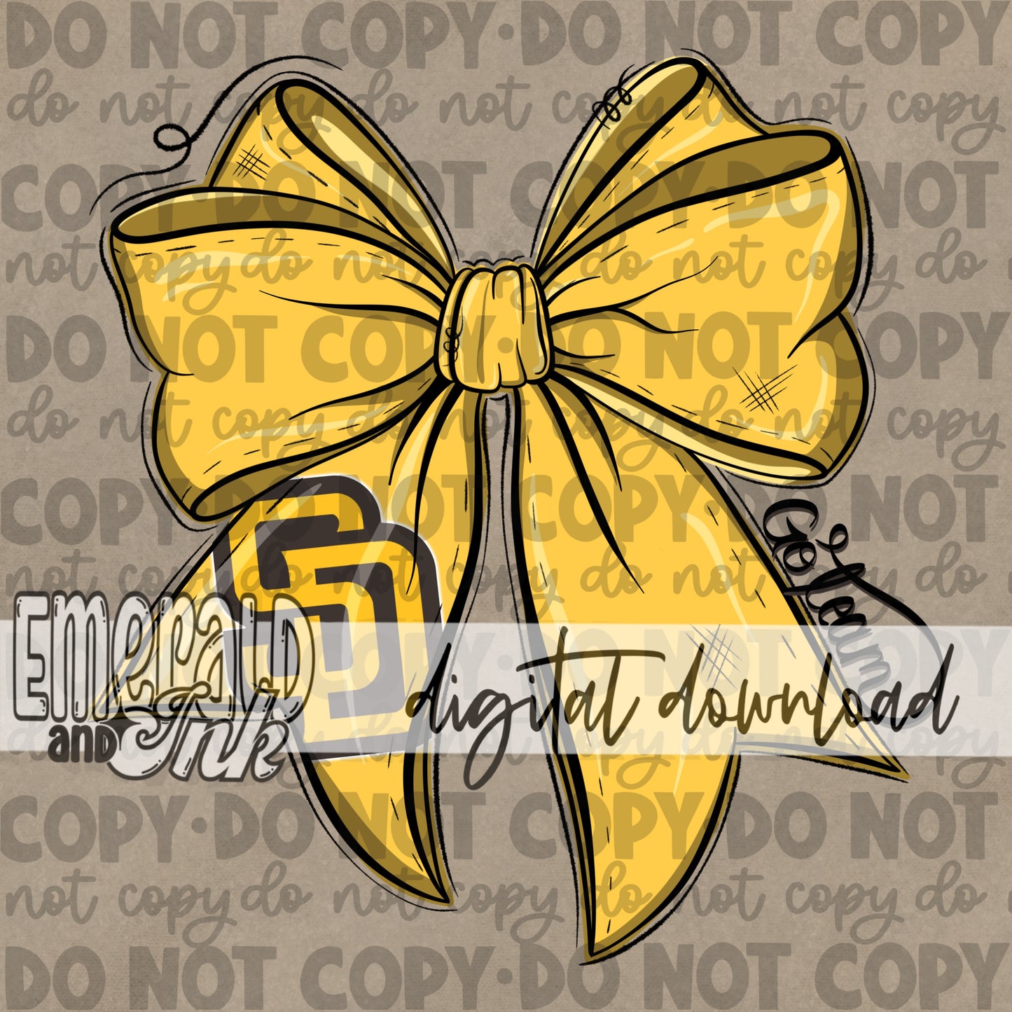 Baseball Team Bow SDP Digital Download