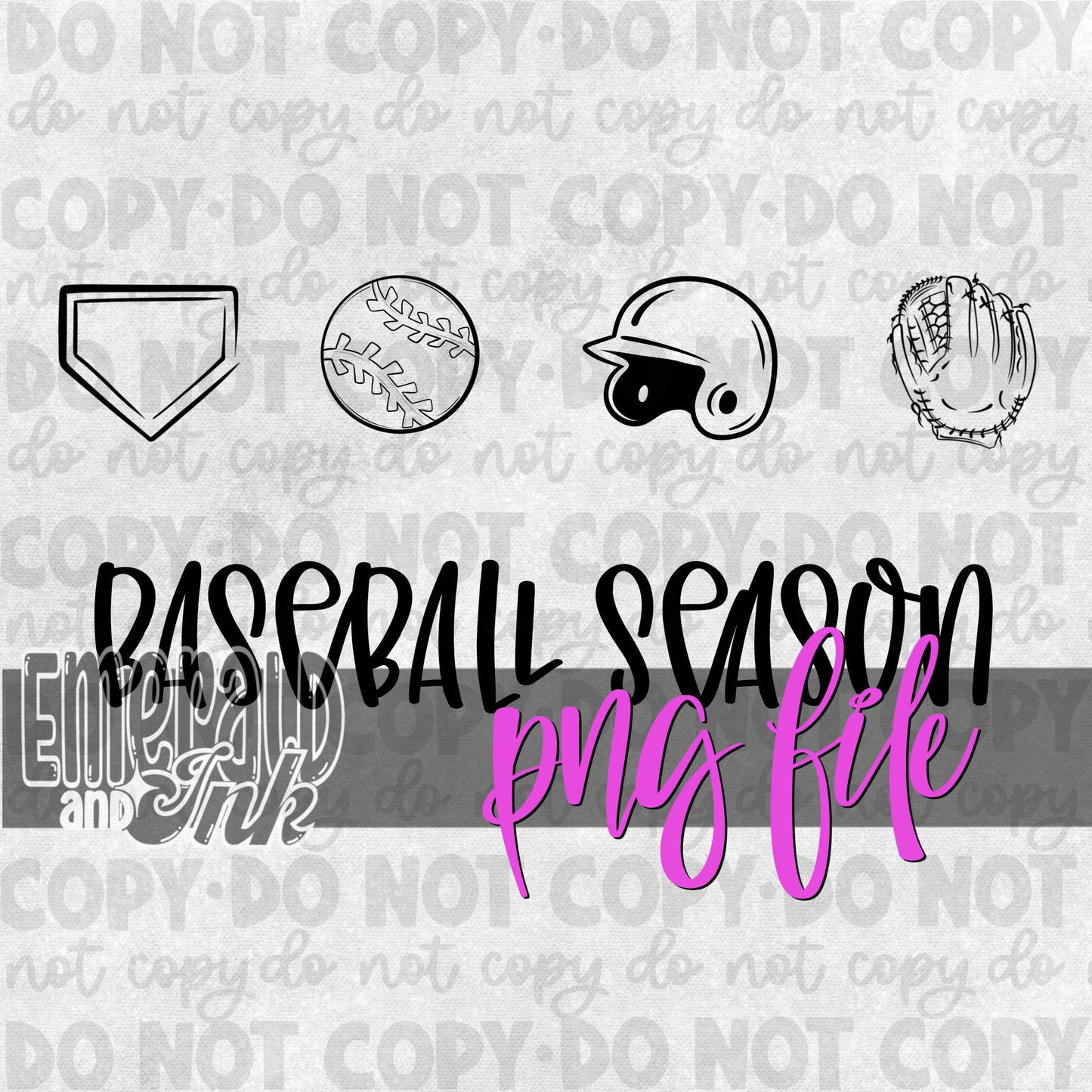 Baseball Season Doodle PNG Download - Helmet