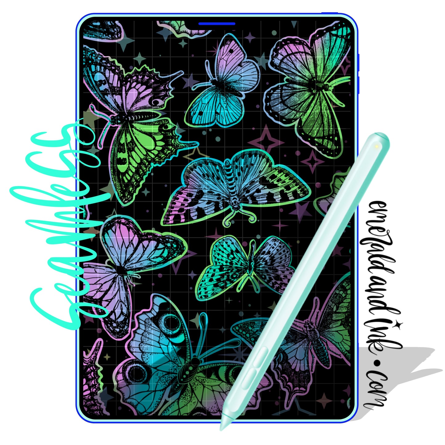 Neon Wings Seamless - Digital Download