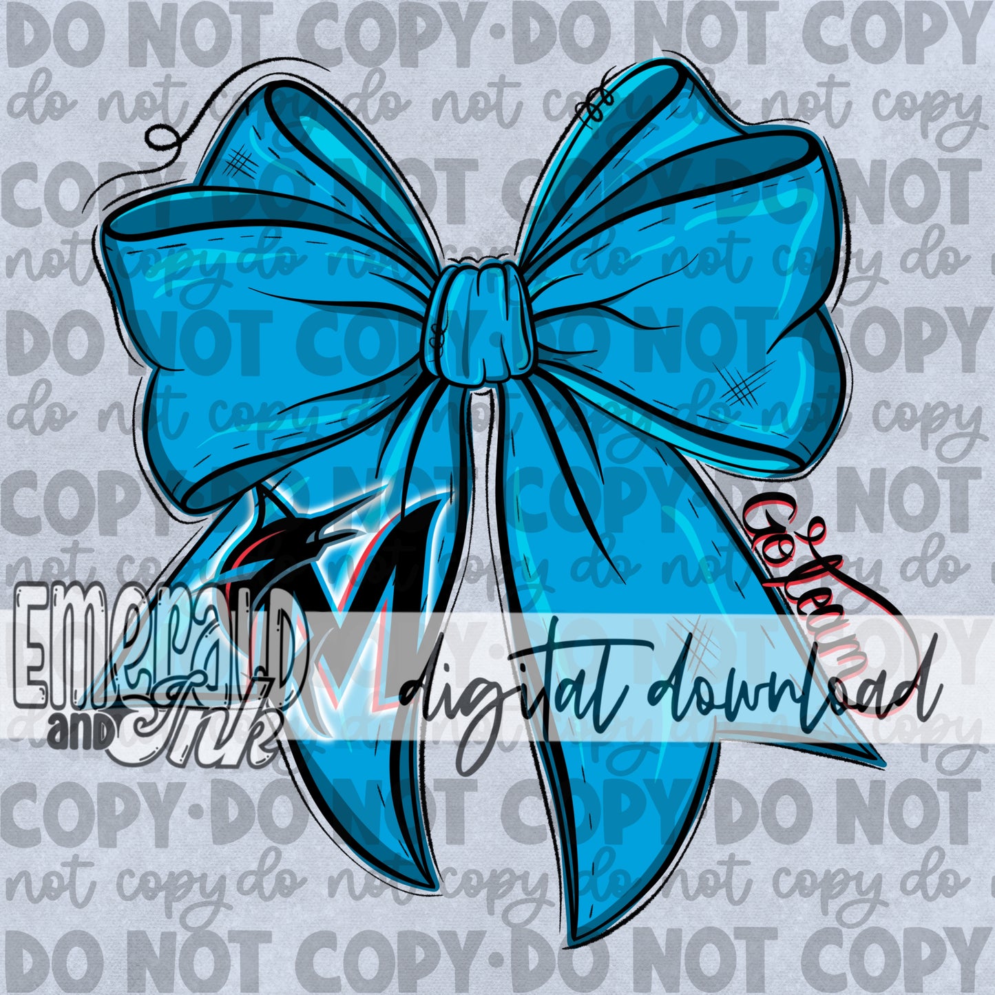 Baseball Team Bow MM Digital Download