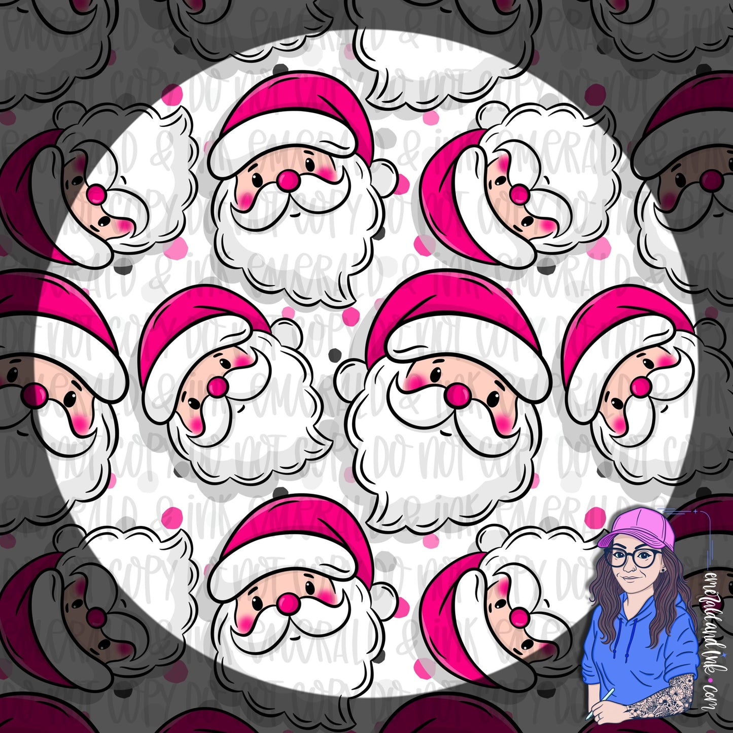 Cute Santa Light Skin Seamless JPG Download