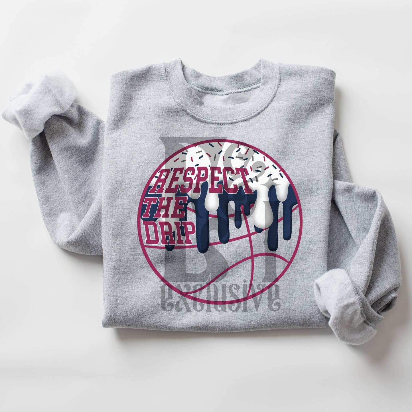 Respect The Drip Digital Download - Maroon/Navy Basketball