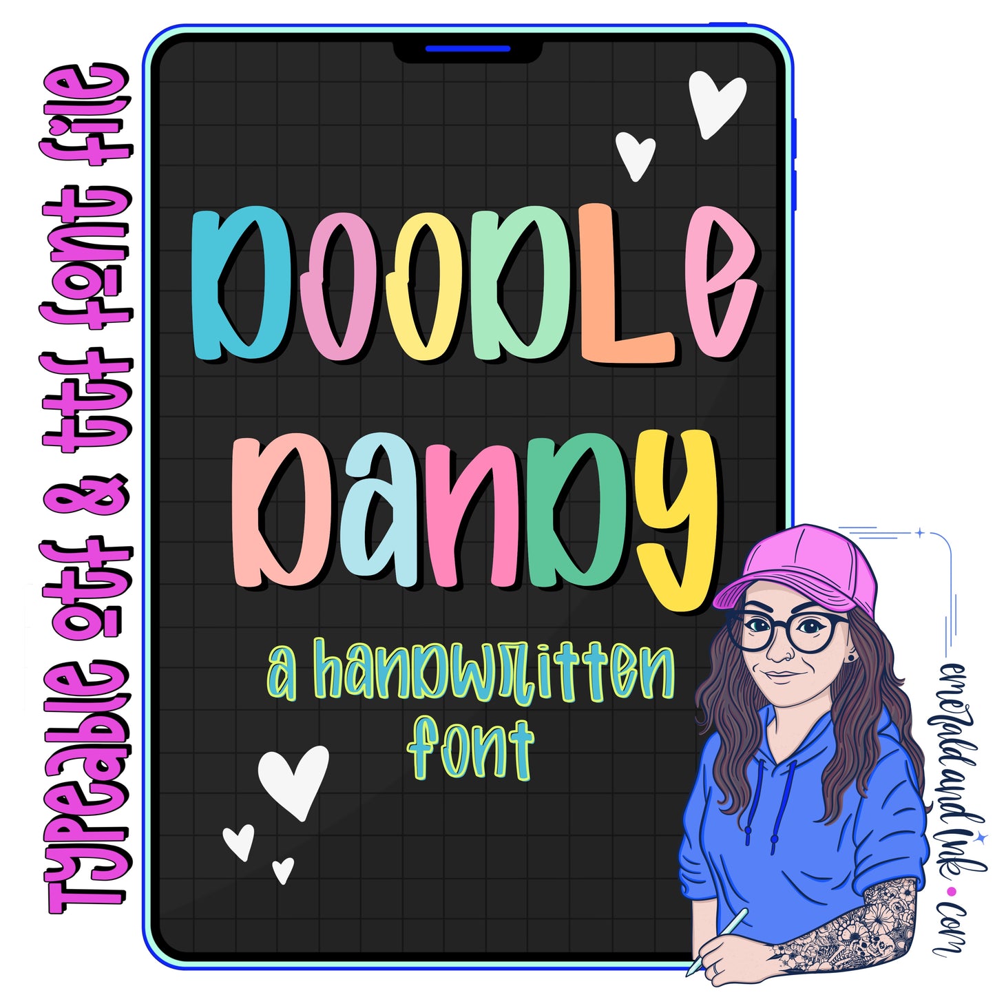 Doodle Dandy Typeable Font - .otf file