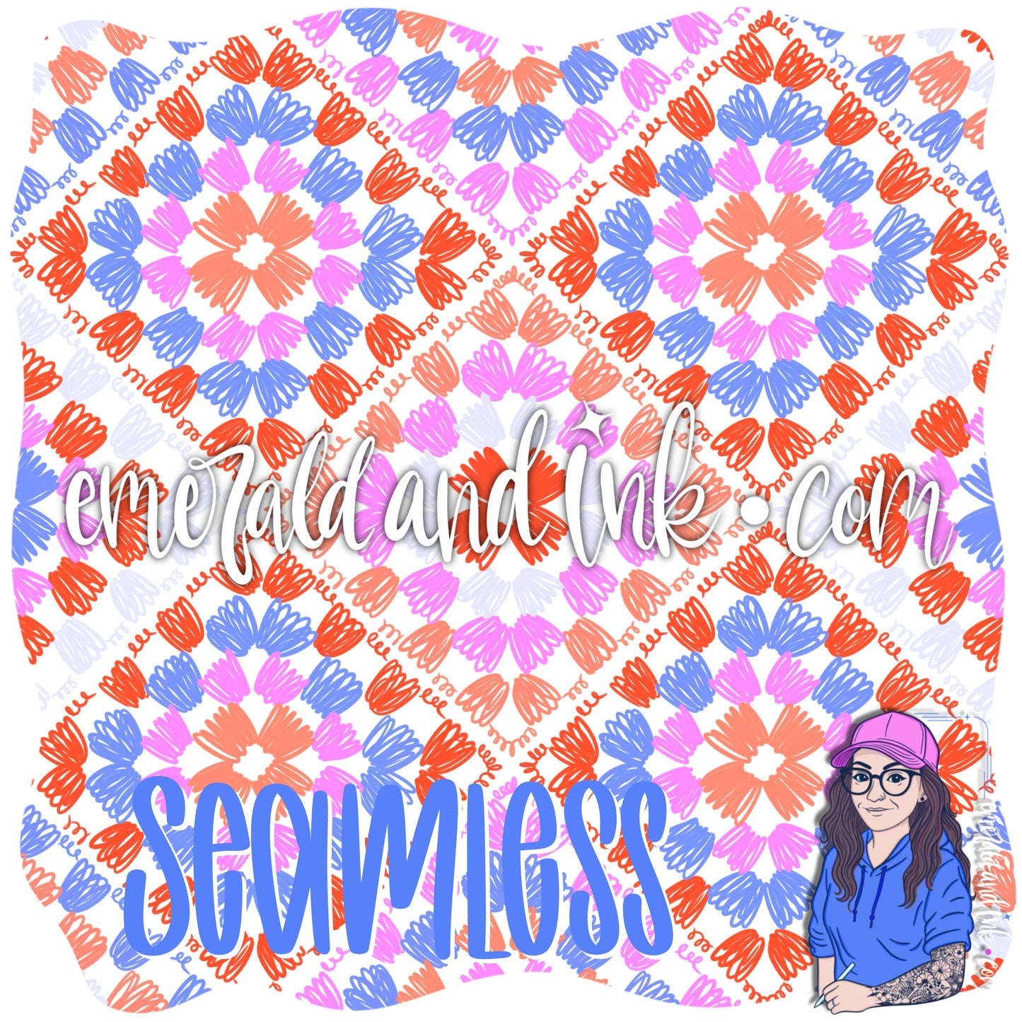 Granny Square Doodle Seamless JPG