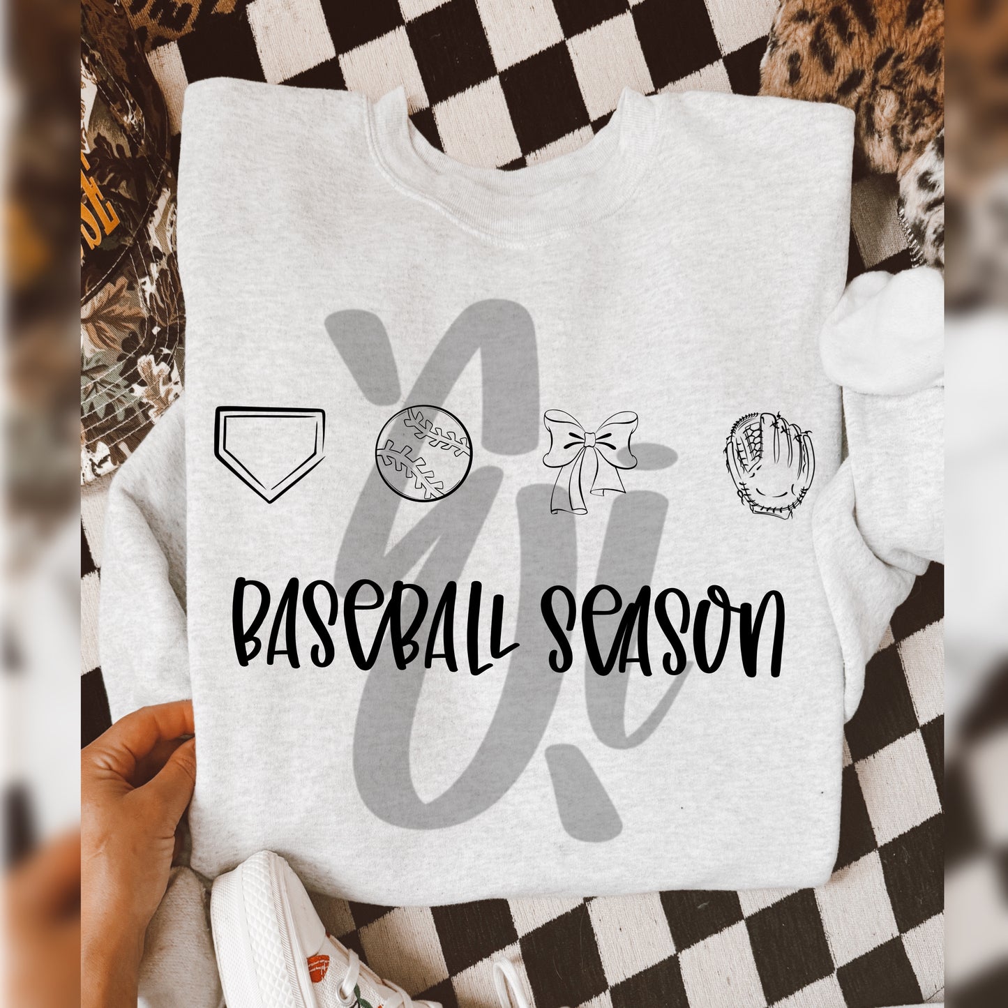 Baseball Season Doodle PNG Download - Bow