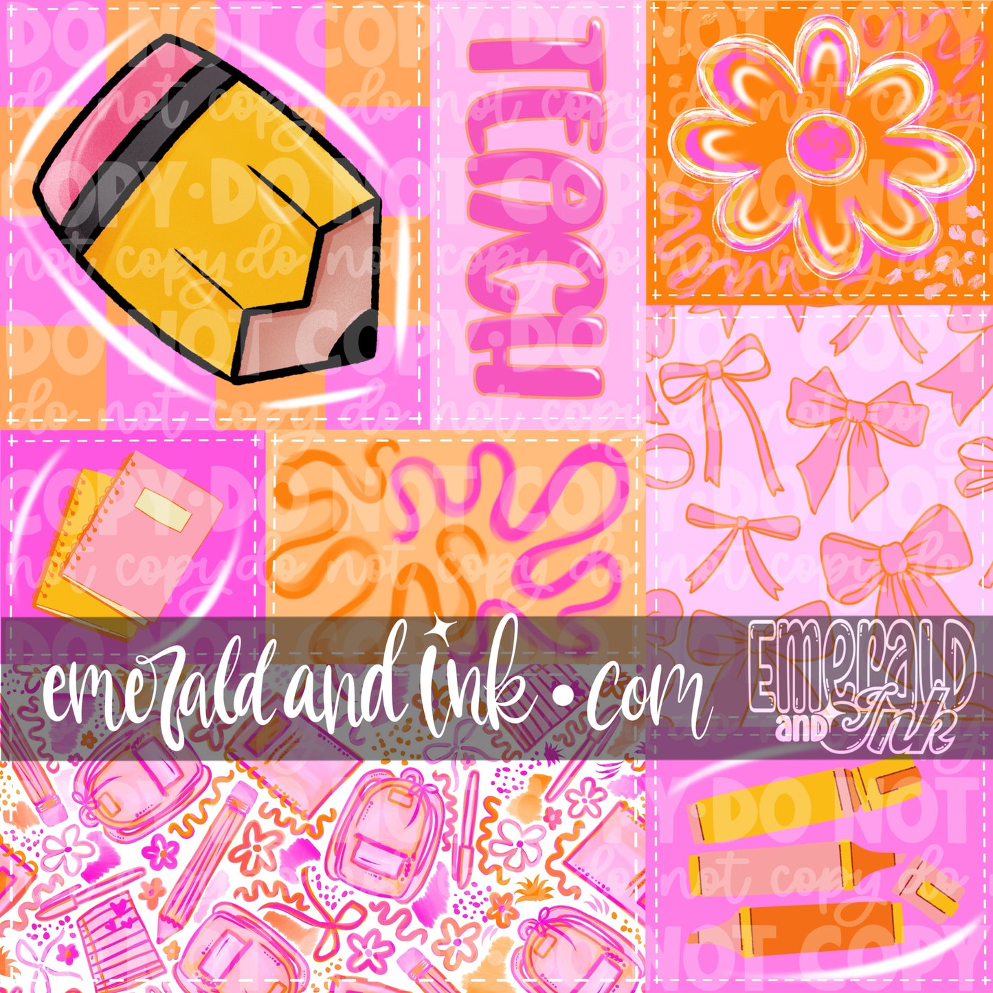 Teach Doodle Patchwork JPEG File
