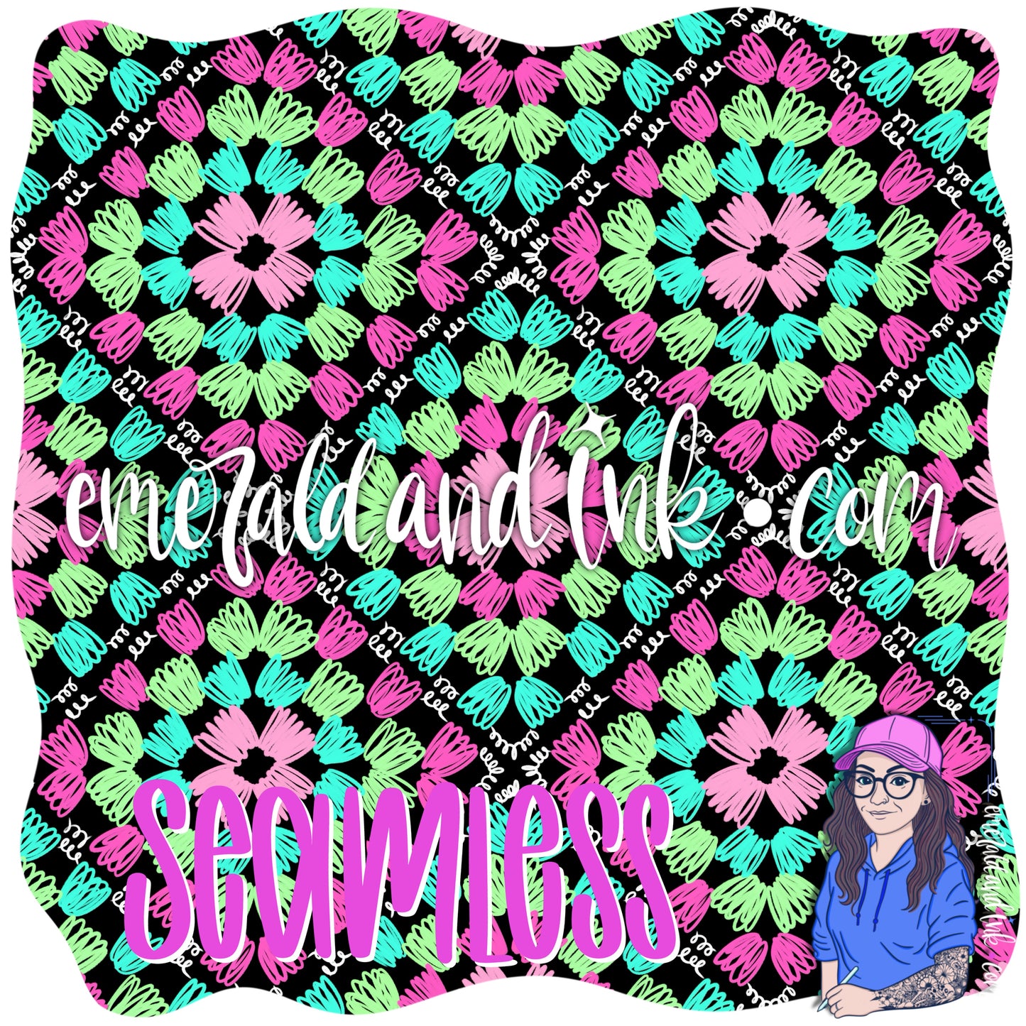 Granny Square Doodle Seamless JPG