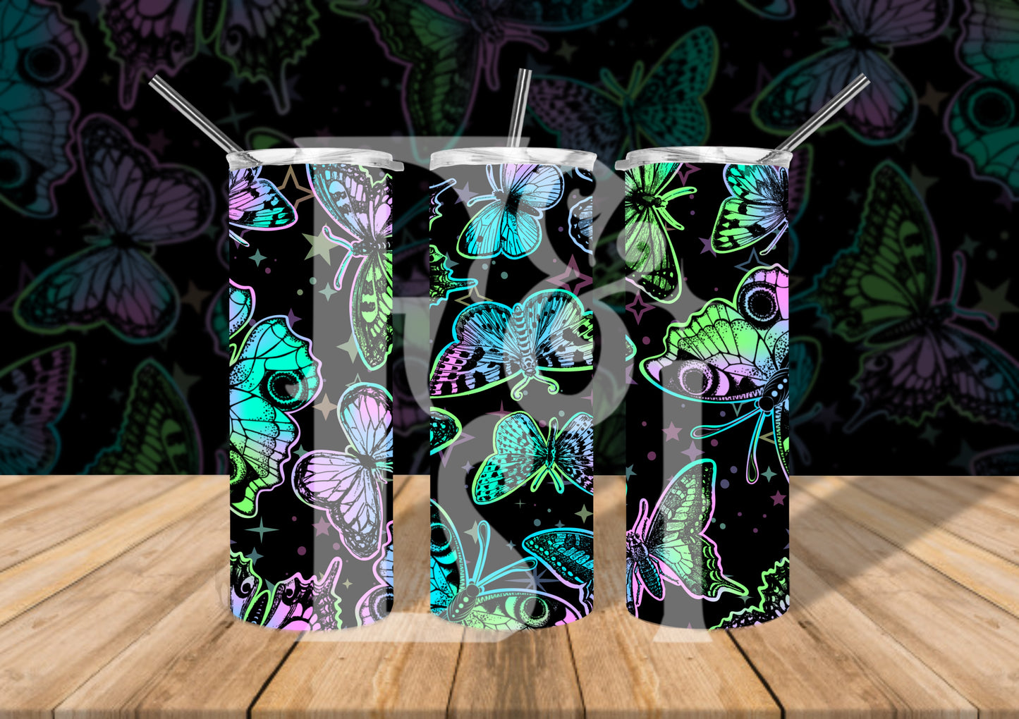 Neon Wings Seamless - Digital Download