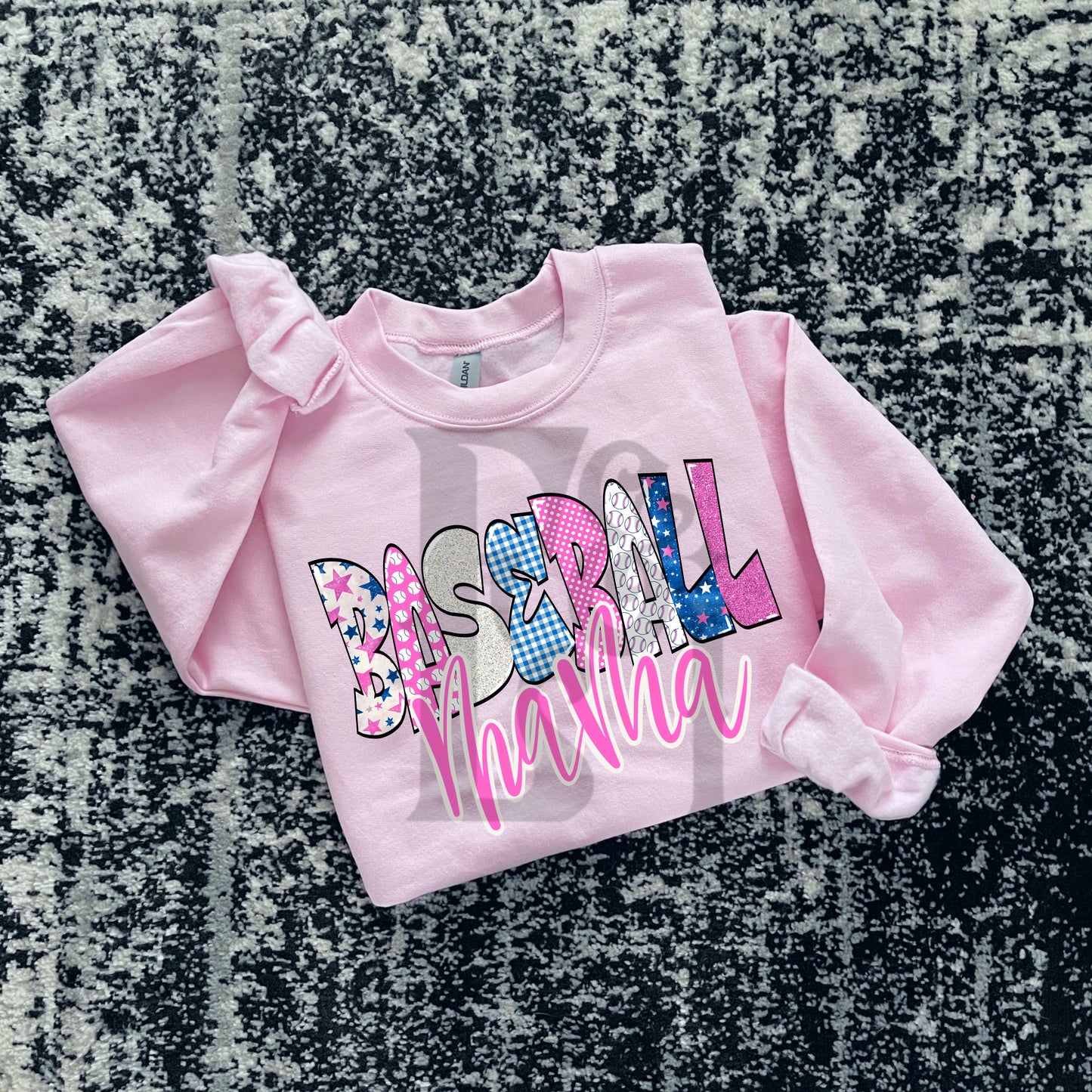 Baseball Mama Trendy Patriotic - Digital Download