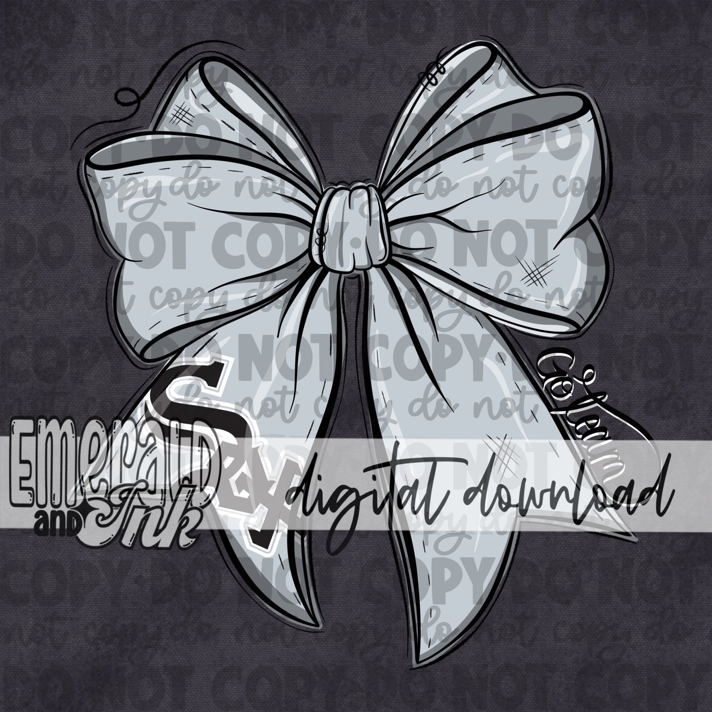 Baseball Team Bow CWS Digital Download