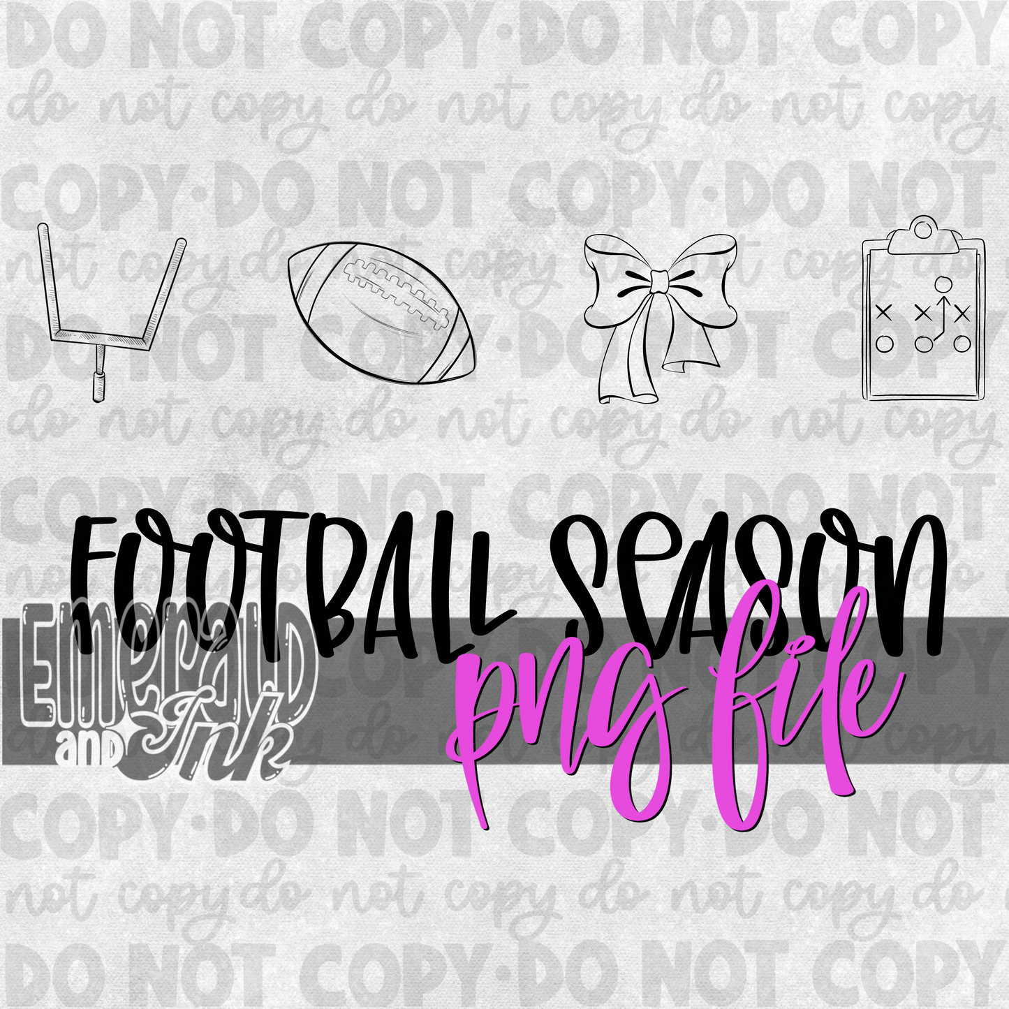 Football Season Doodle PNG Download - Bow