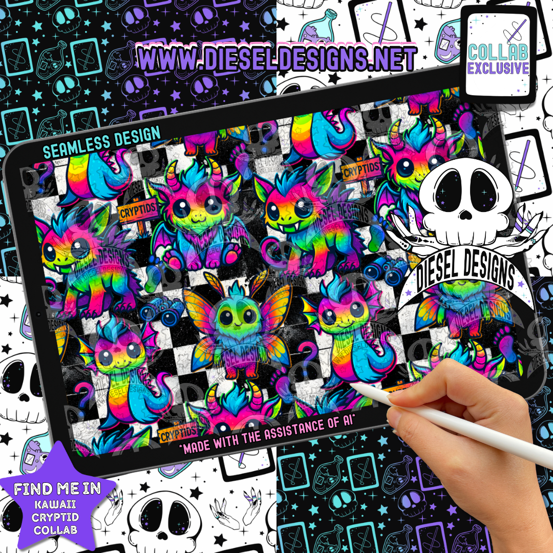 Kawaii Cryptid Collab by Diesel Designs + EMERALD & iNK