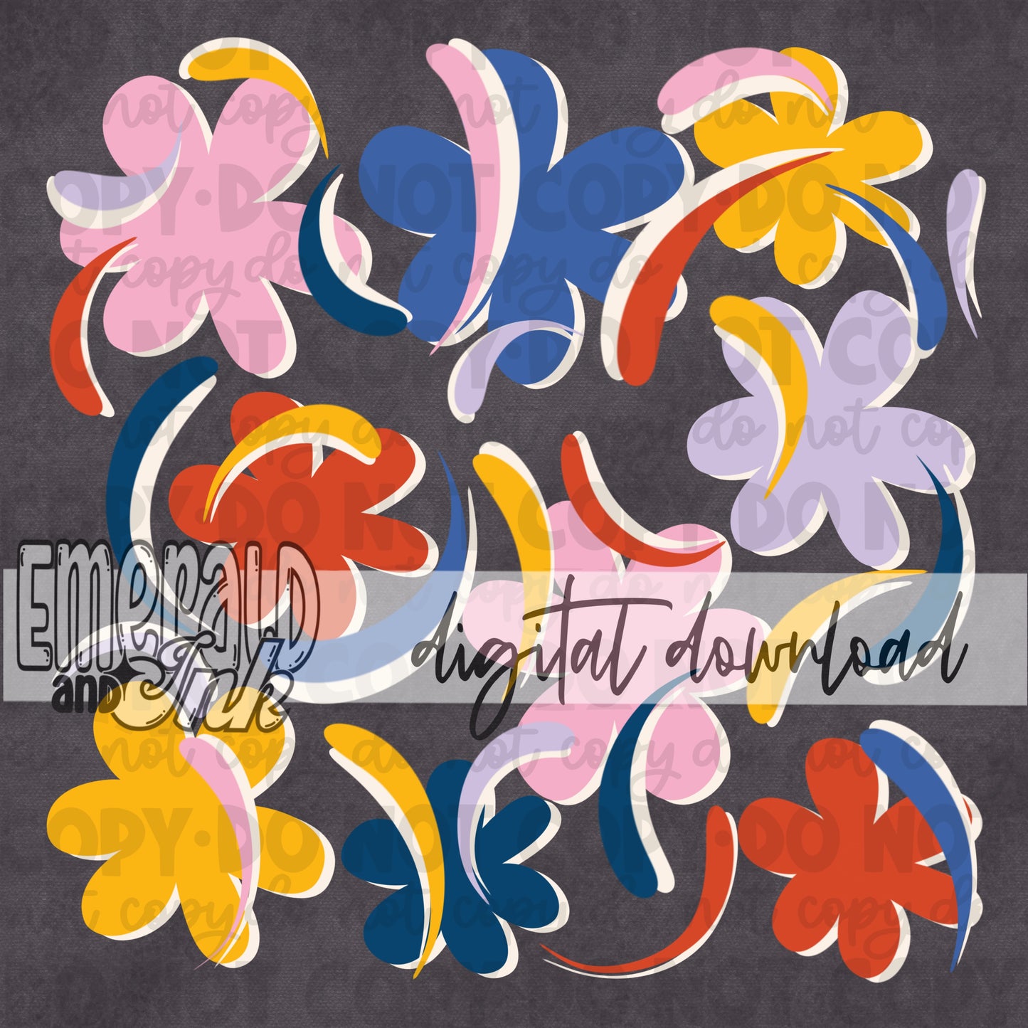 Doodle Easter Bunny Clipart SET Digital Download