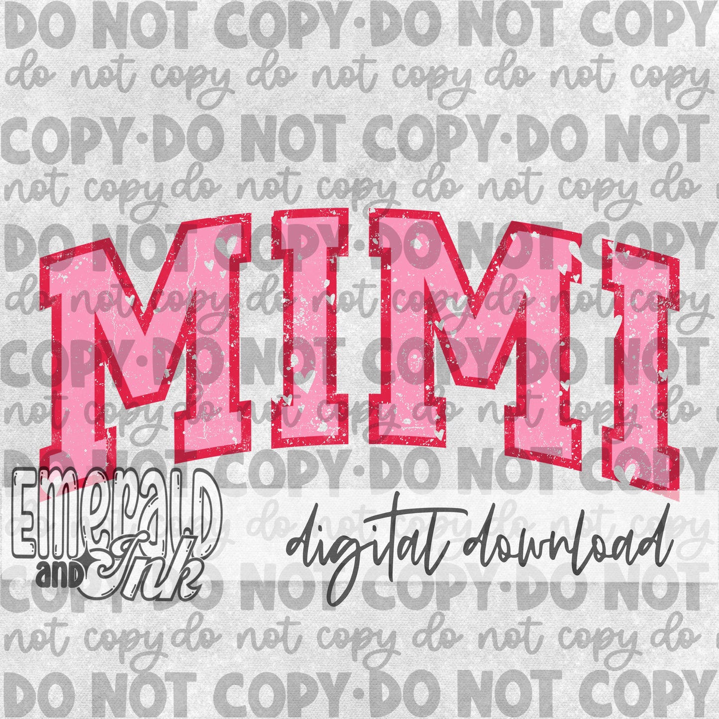 Valentines Mimi Varsity - Digital File Download