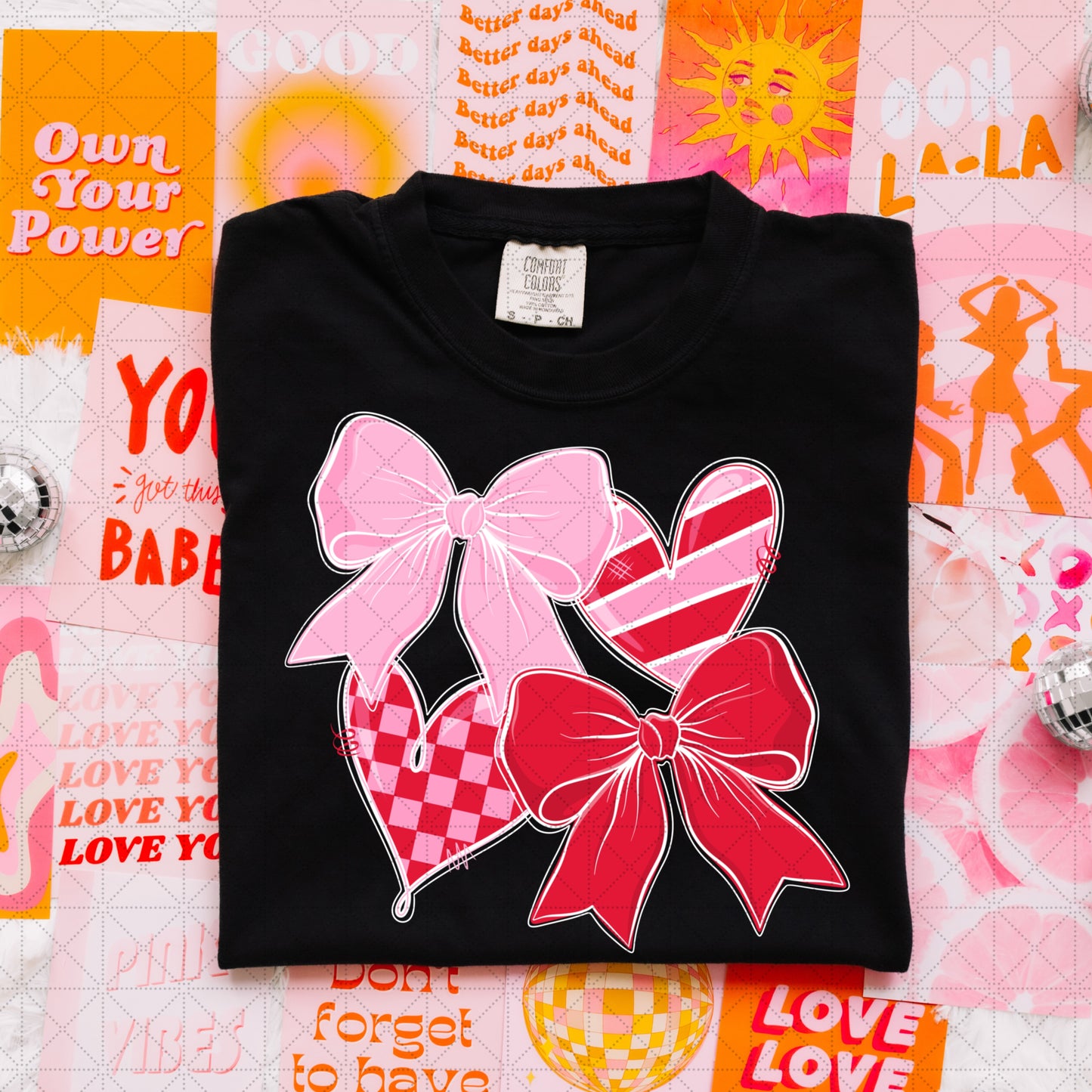 XOXO Bows & Hearts PNG