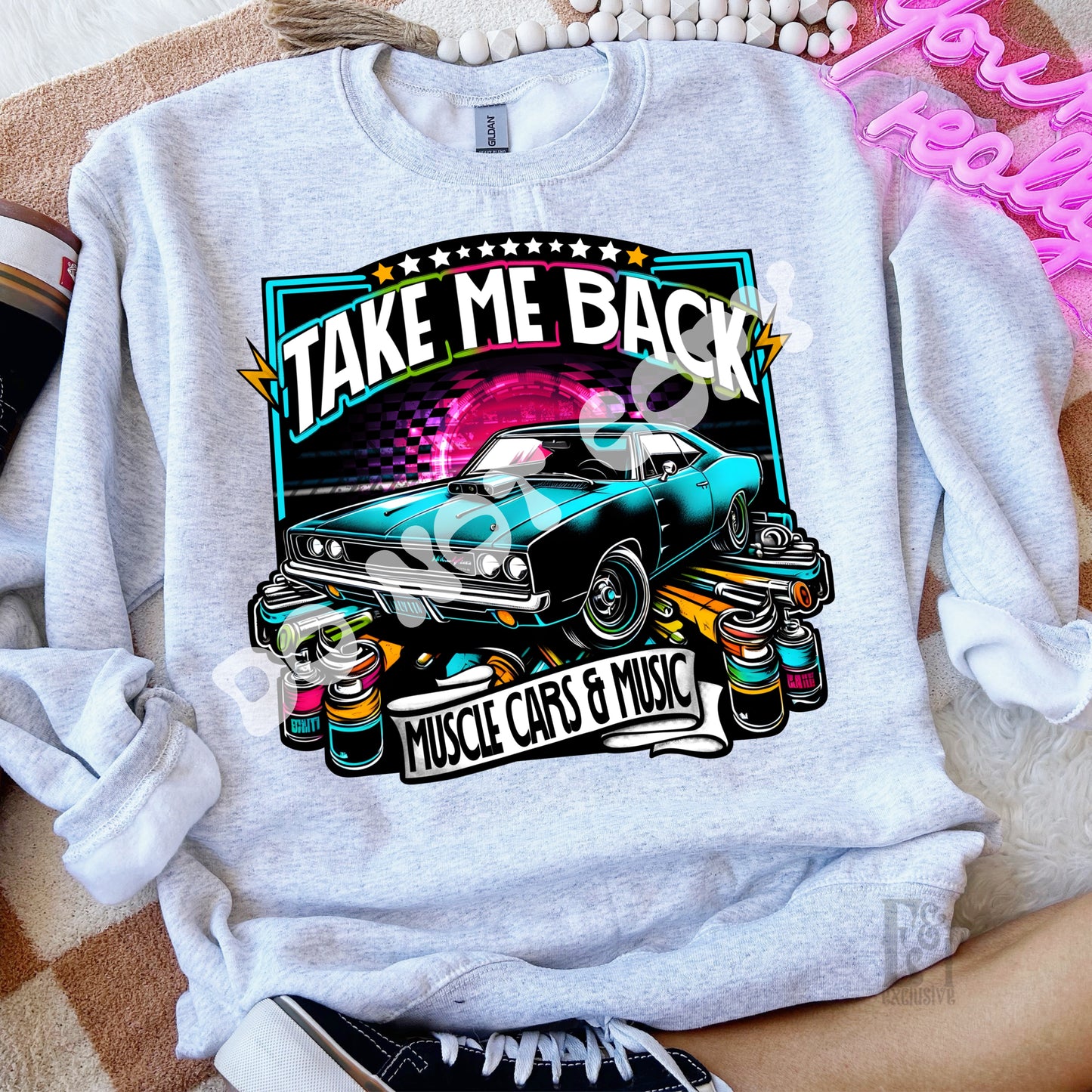 Take Me Back Muscle Car - Digital File Download