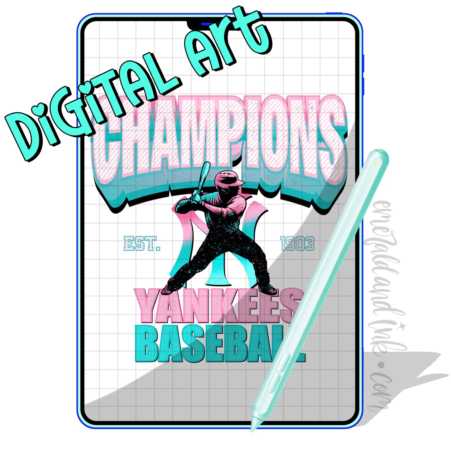 CHAMPIONS NYY Baseball *ORIG DESIGNER* - PNG File
