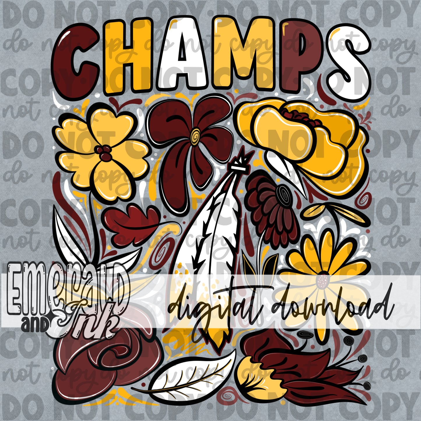 Champs Football Team WC Digital Download