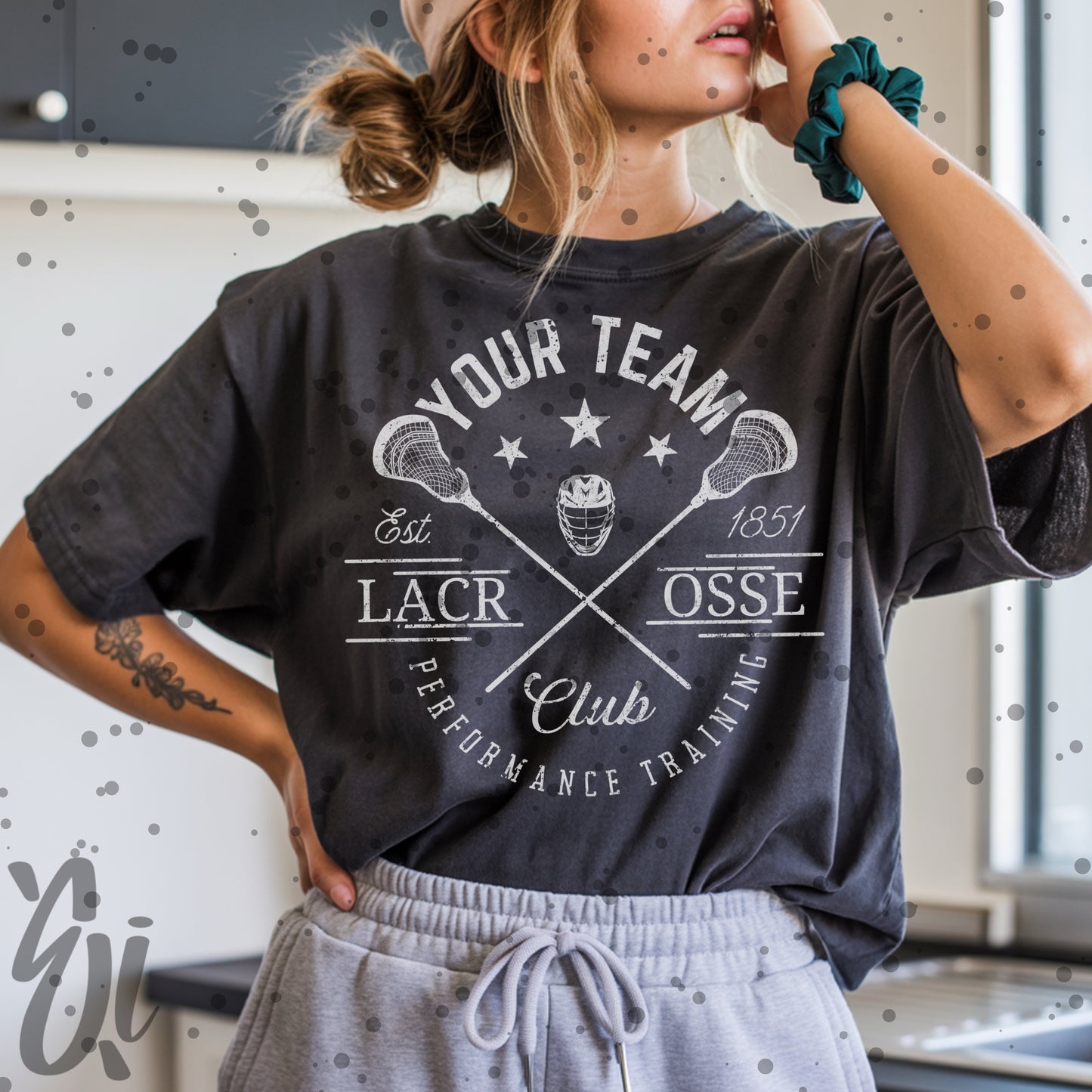 Custom Team Lacrosse Club PNG Digital Download