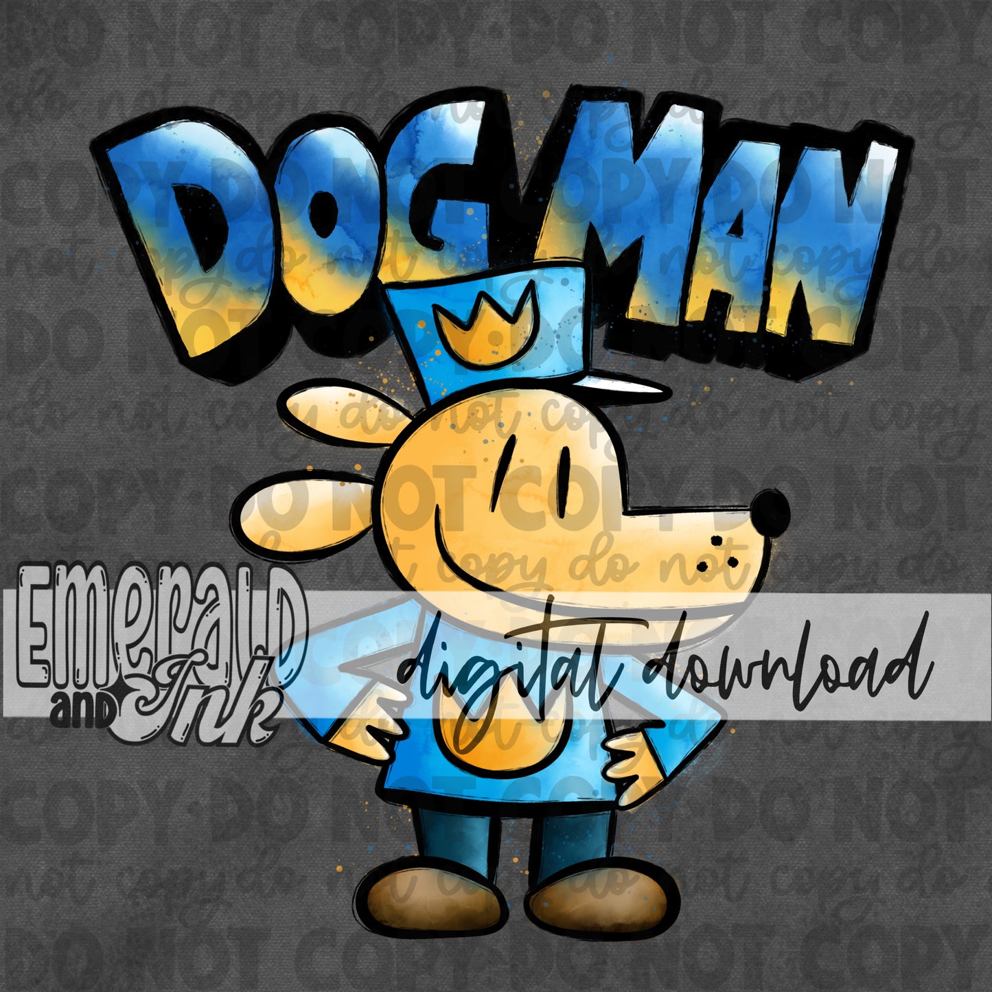 Police Animal Human Character Digital Download