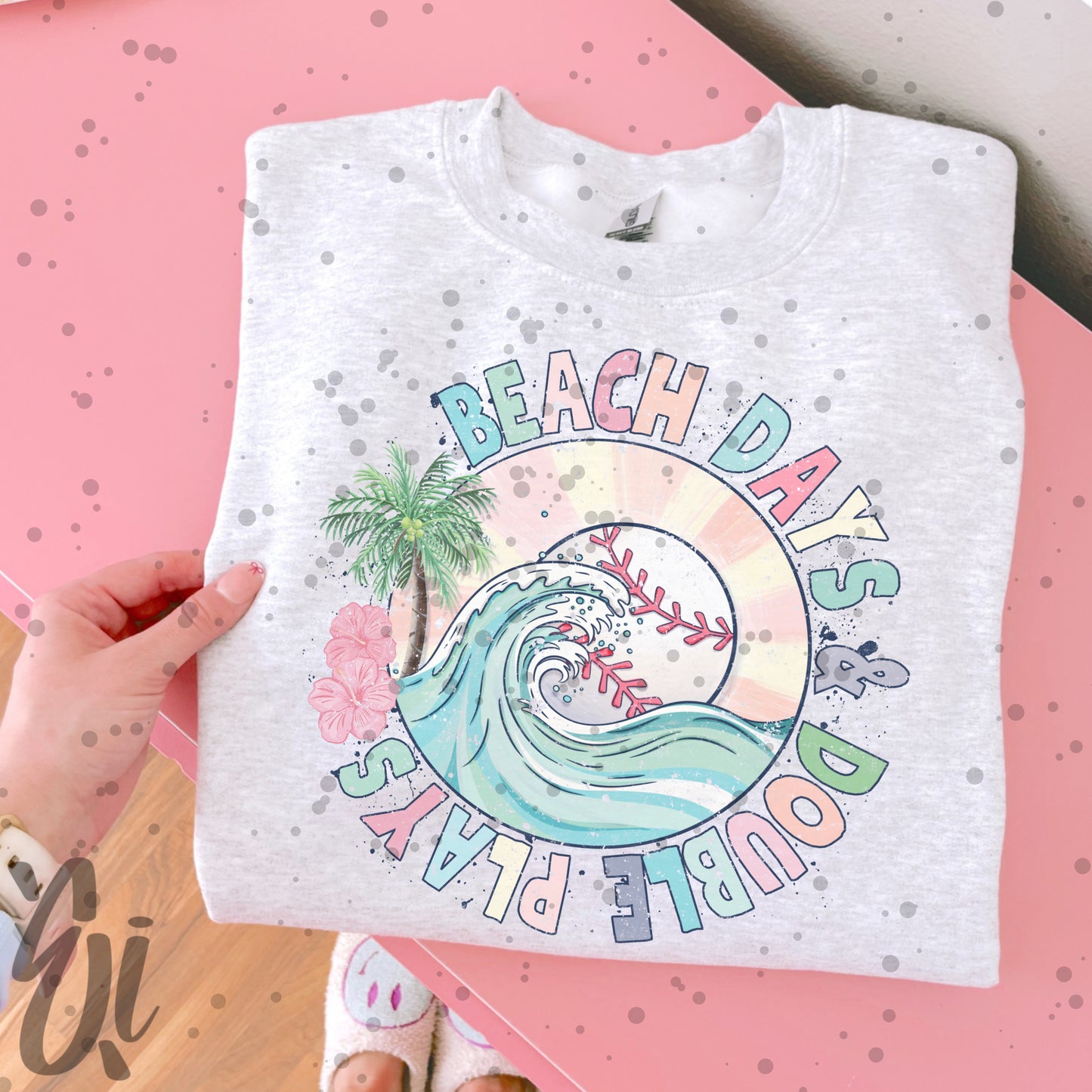 Beach Days & Double Plays Baseball PNG
