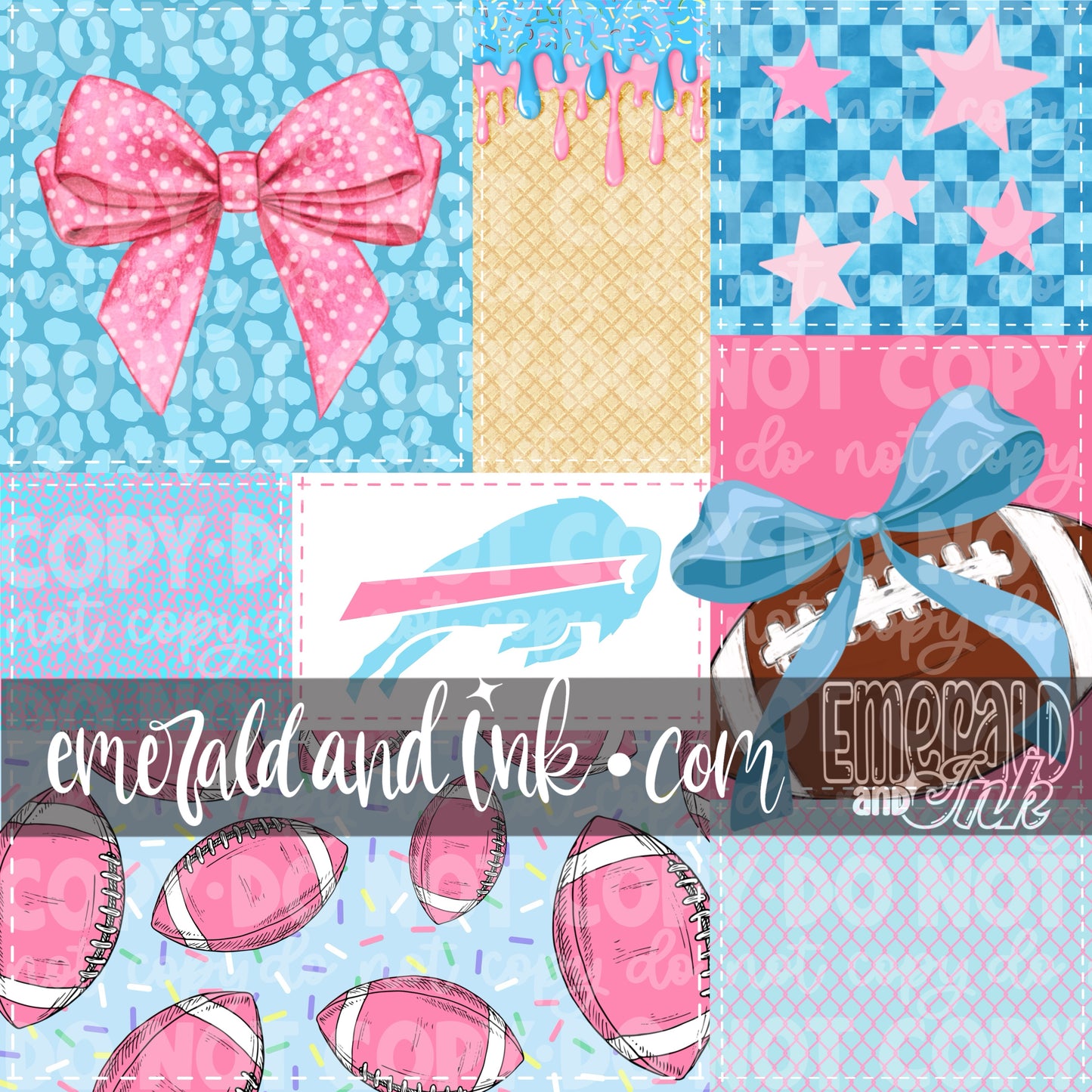 Football Team Drip Patchwork Digital File - BUF