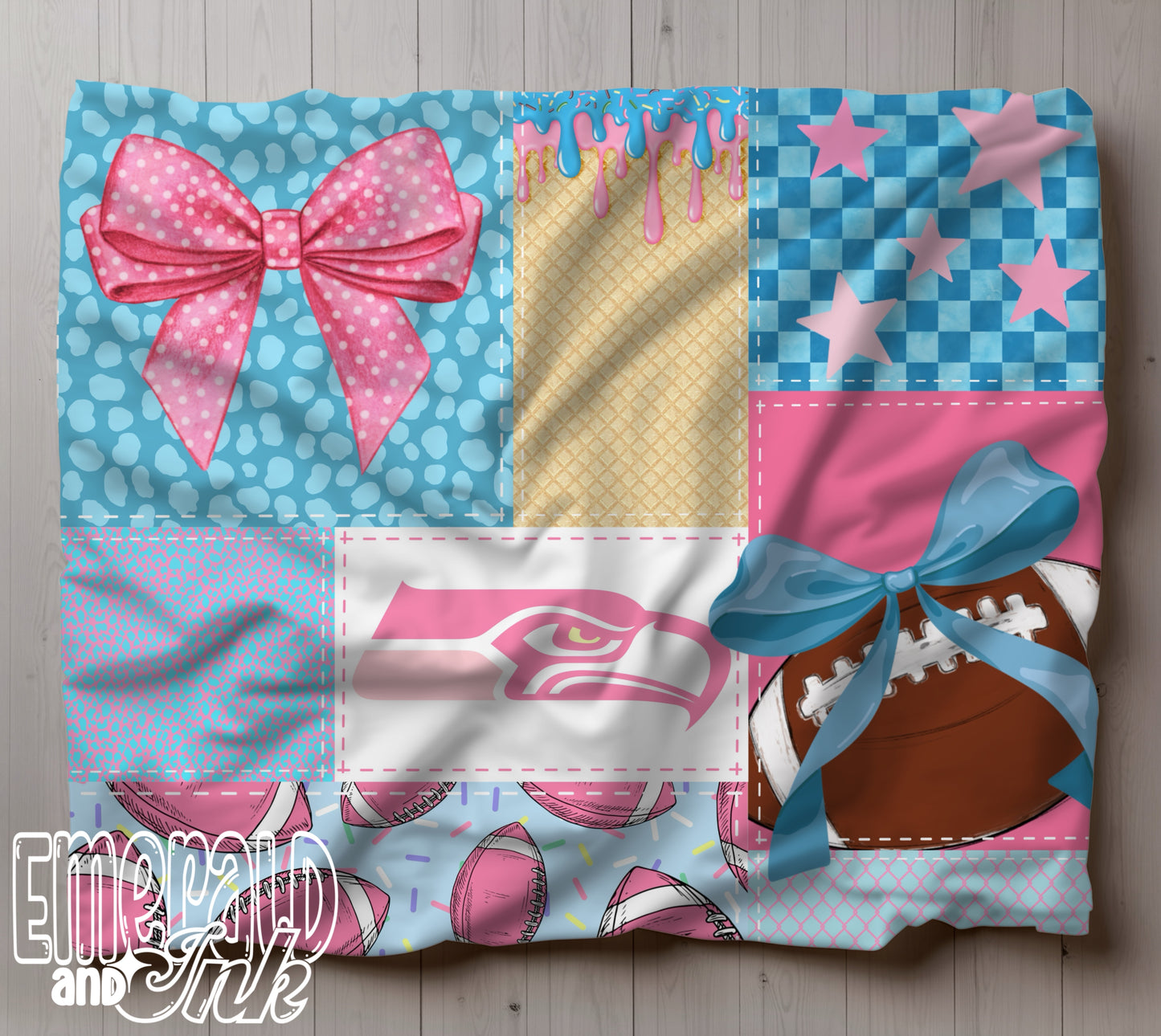Football Team Drip Patchwork Digital File - SEA