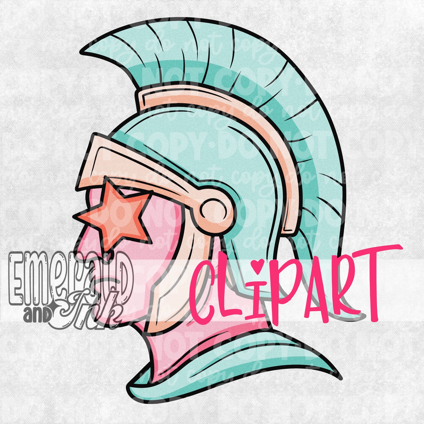 Trendy Mascot Clipart Digital (Trojans, Horseman, Warriors, Rebels)