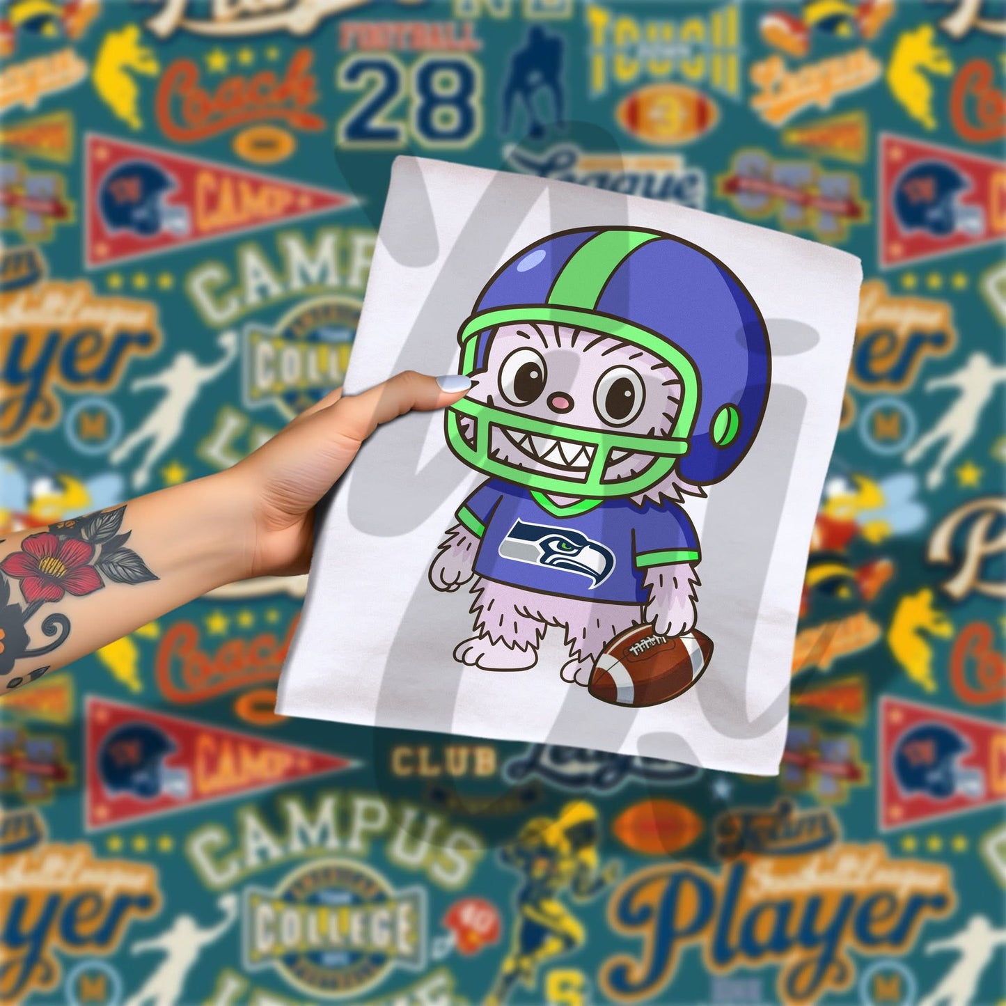 Retro LaBooBoo Football Team - Digital Download (customizable)