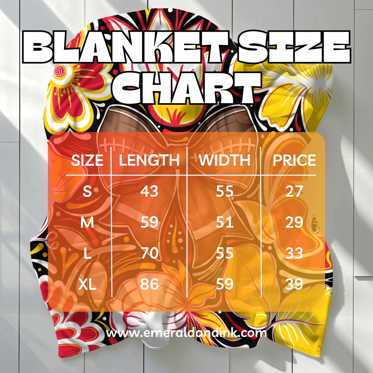 Team Colors Softball Bow Cozy Throw Blanket - Multiple Sizes Available