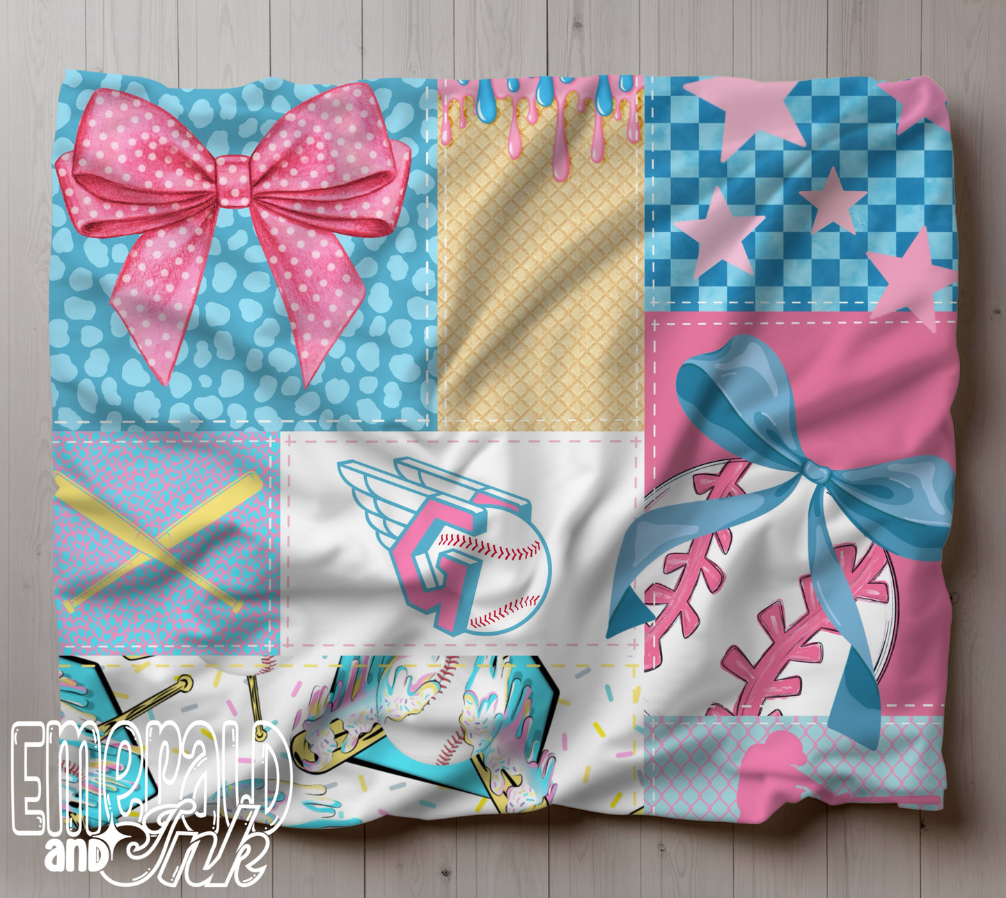Baseball Team Drip Patchwork Digital File - Clev