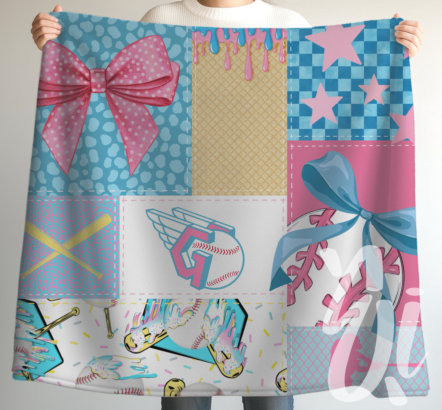 Baseball Team Drip Patchwork Digital File - Clev