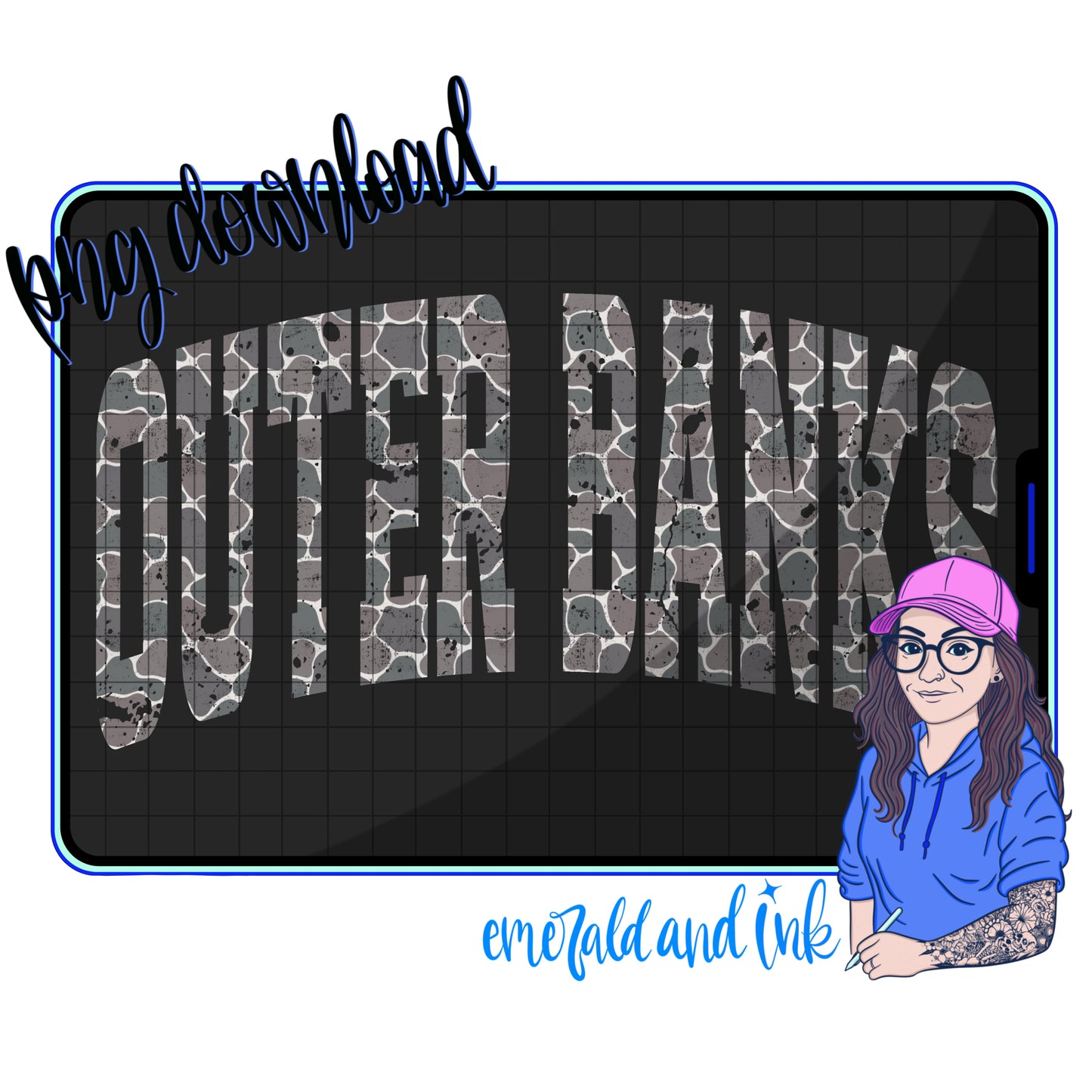 Distressed Camo Varsity PNG Design - Order your custom today!