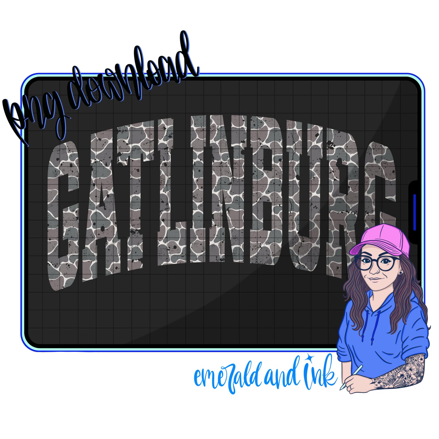 Distressed Camo Varsity PNG Design - Order your custom today!