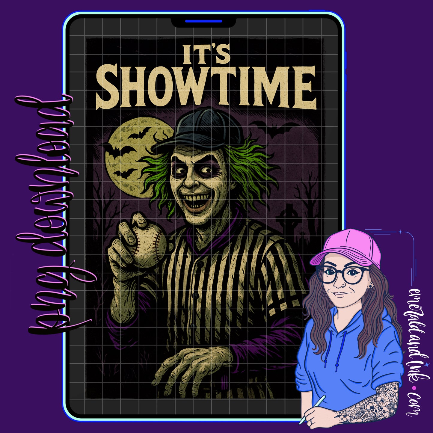 Horror Baseball Showtime PNG File