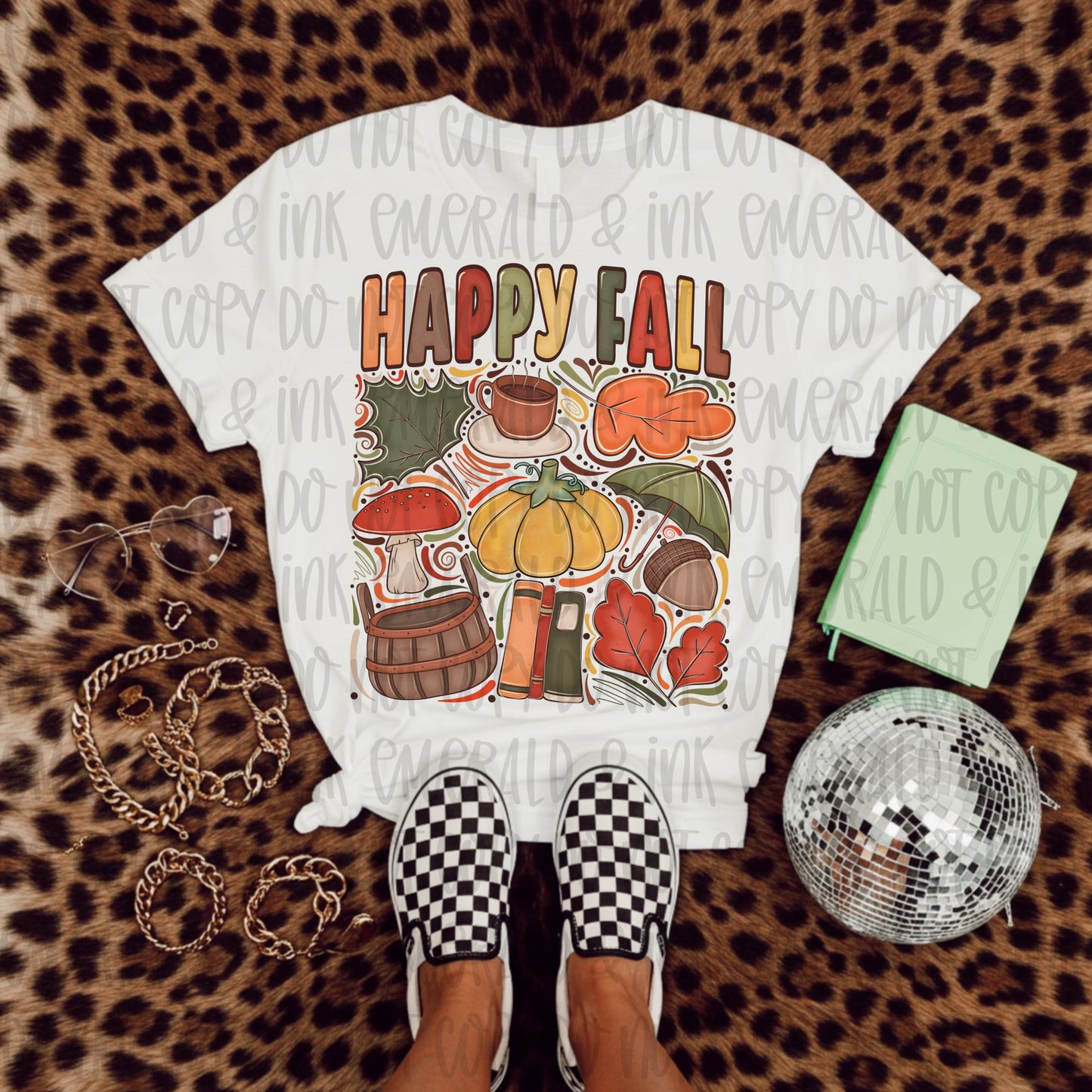 Happy Fall Hand Drawn Doodles PNG File